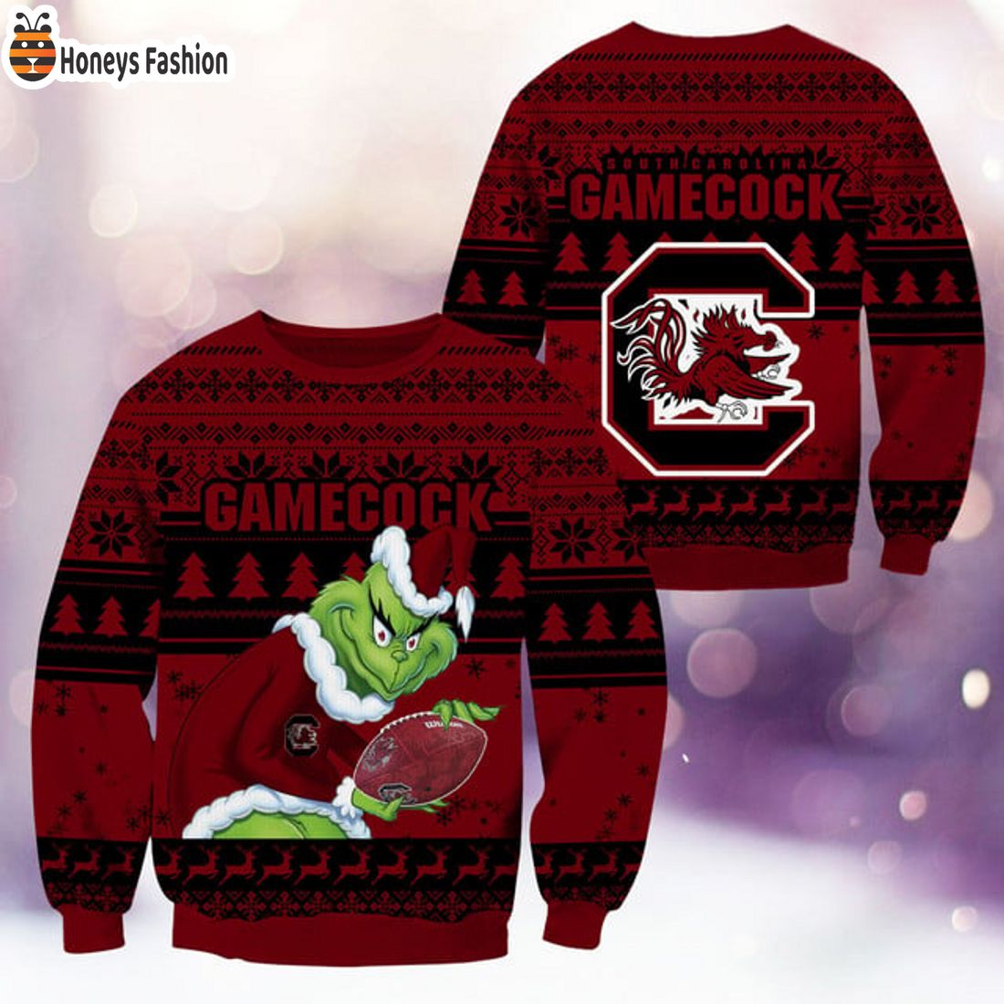 BEST TRENDING South Carolina Gamecocks NCAA Grinch Ugly Christmas Sweater