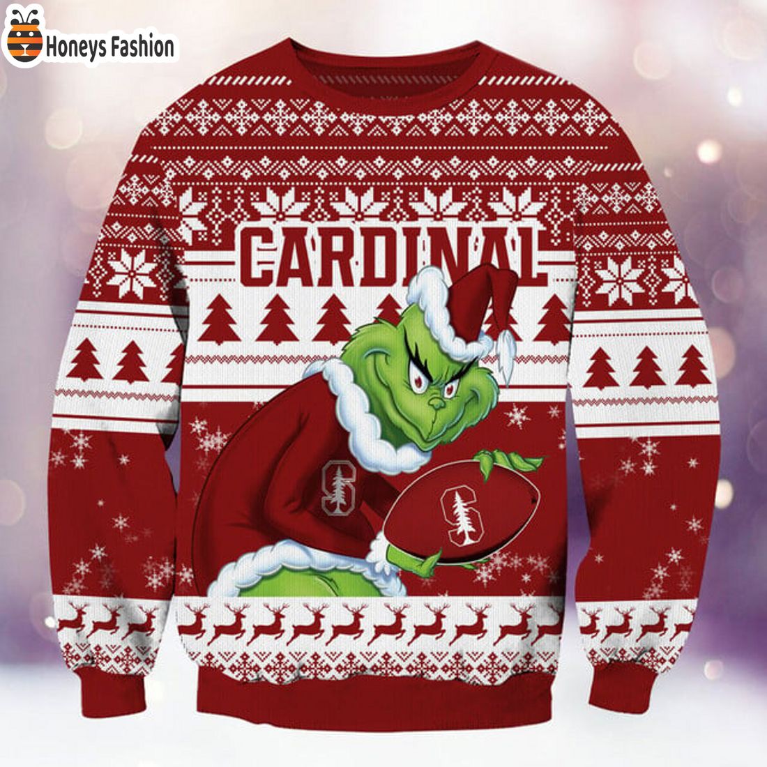 BEST TRENDING Stanford Cardinal NCAA Grinch Ugly Christmas Sweater