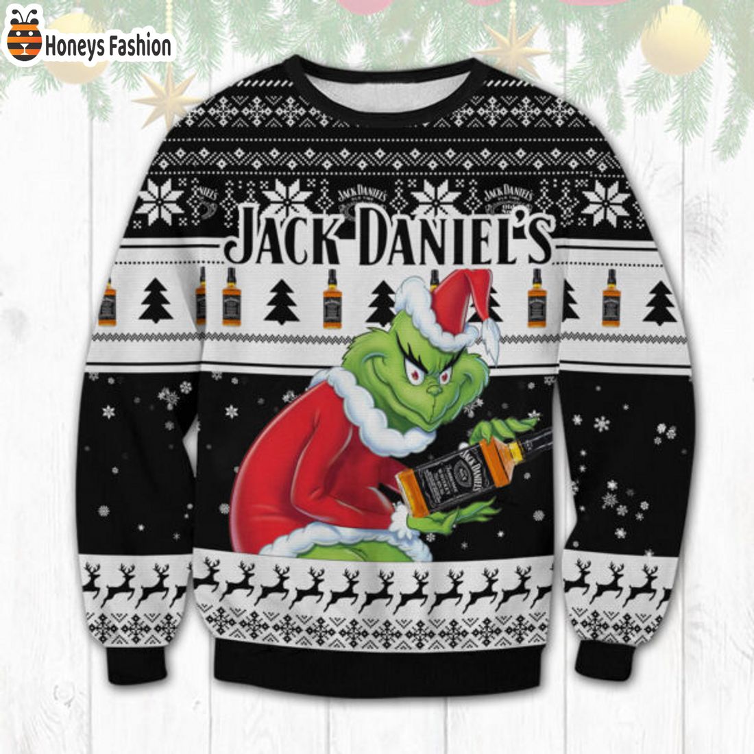 BEST TRENDING The Grinch x Jack Daniels Reindeer Christmas Ugly Sweater