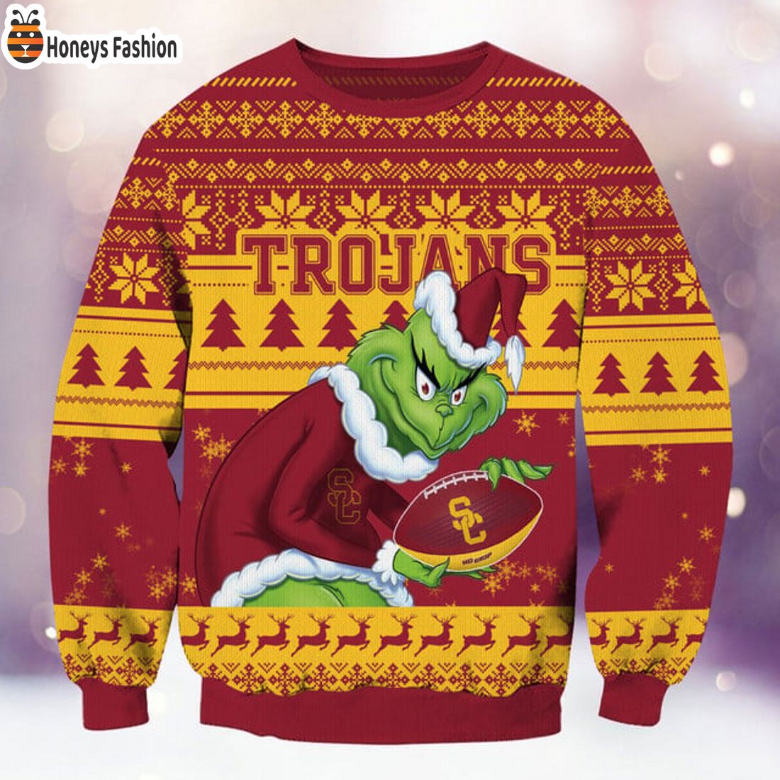 BEST TRENDING USC Trojans NCAA Grinch Ugly Christmas Sweater