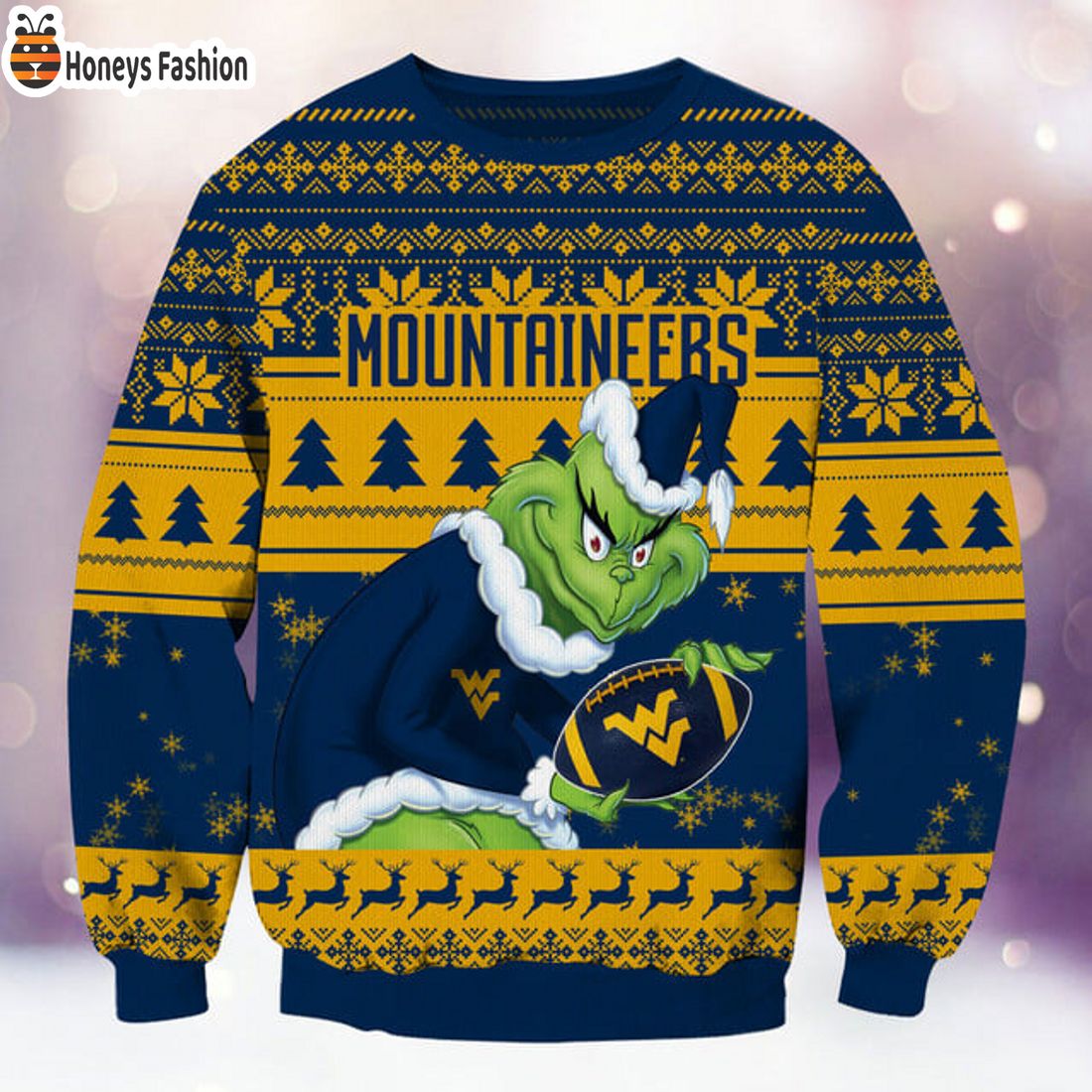 BEST TRENDING West Virginia Mountaineers NCAA Grinch Ugly Christmas Sweater