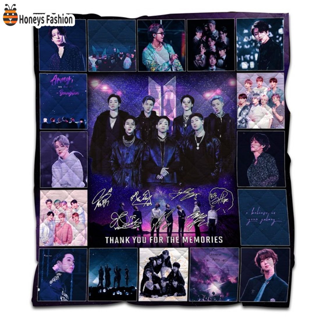 BTS Thank You For Memories Quilt Blanket