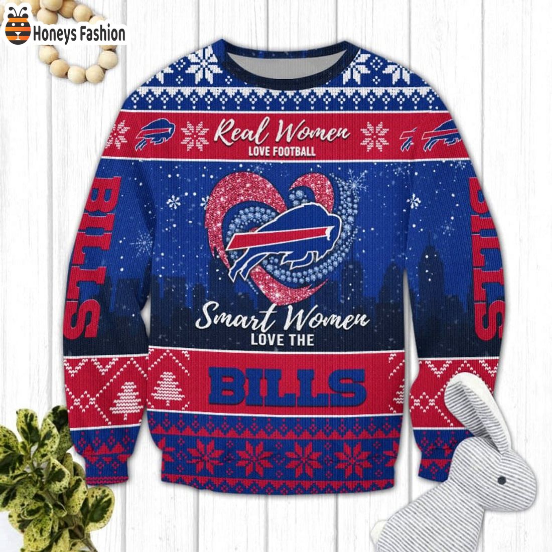 Buffalo Bills Smart Women Love The Bills Ugly Christmas Sweater