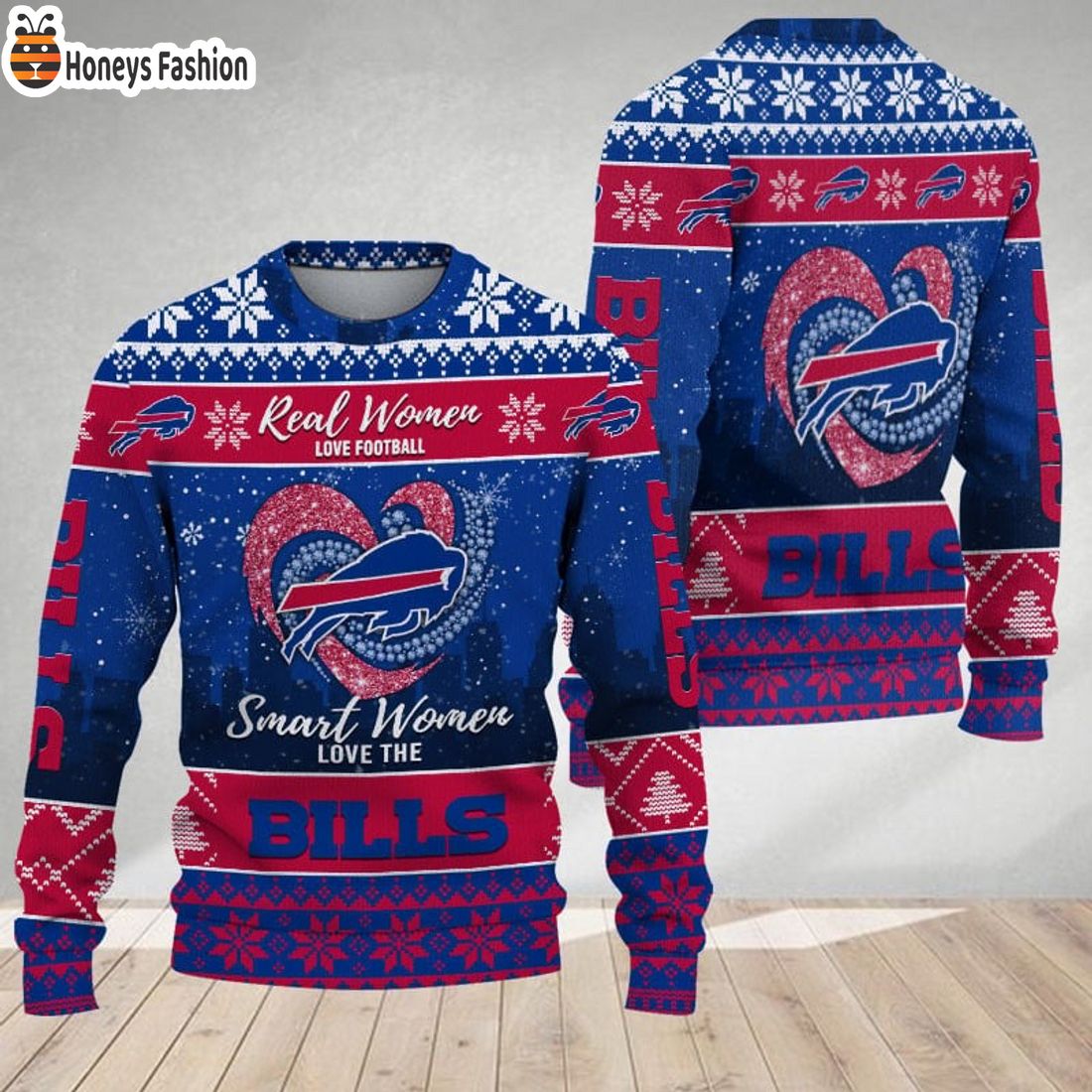 Buffalo Bills Smart Women Love The Bills Ugly Christmas Sweater