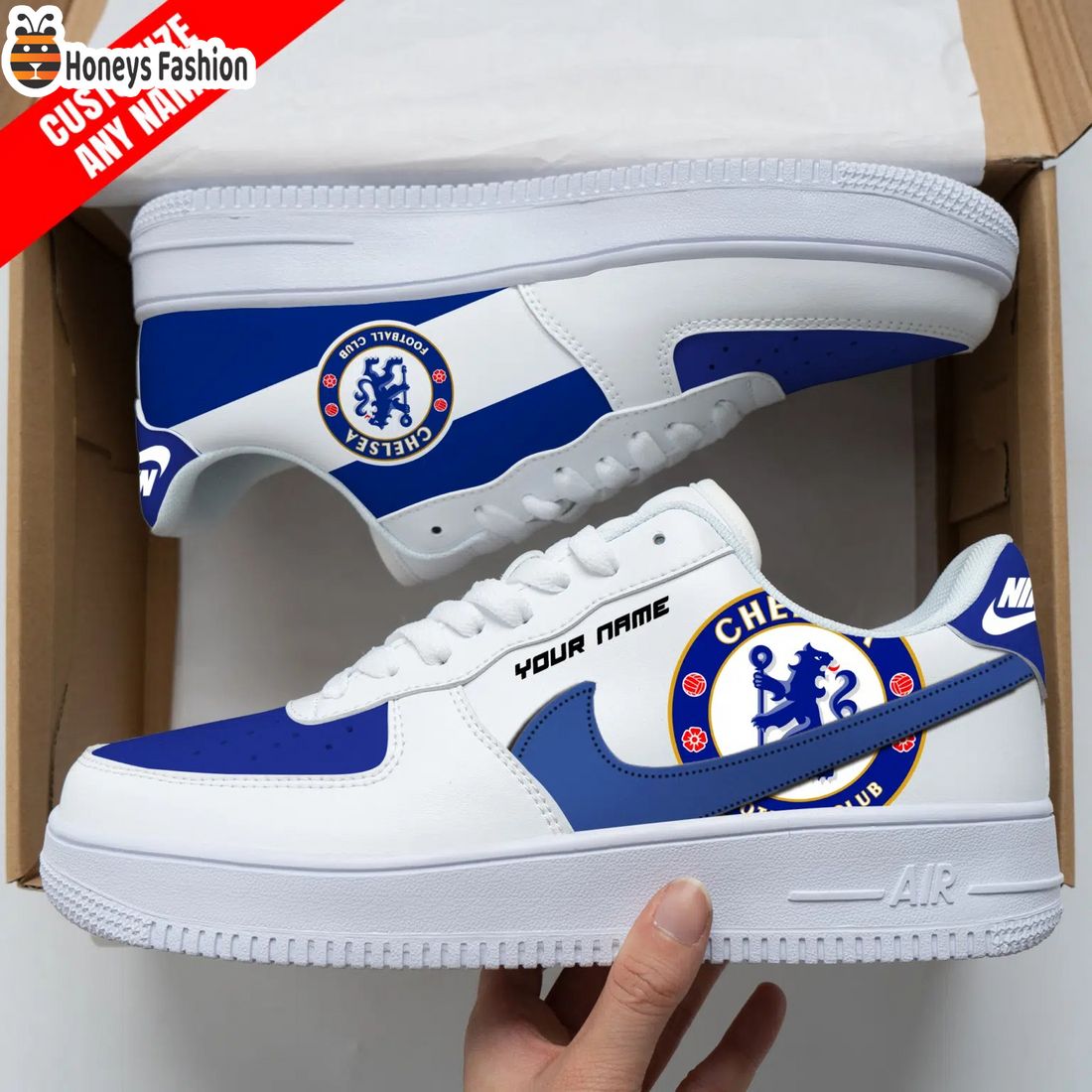 Chelsea Personalized Nike Air Force Sneakers