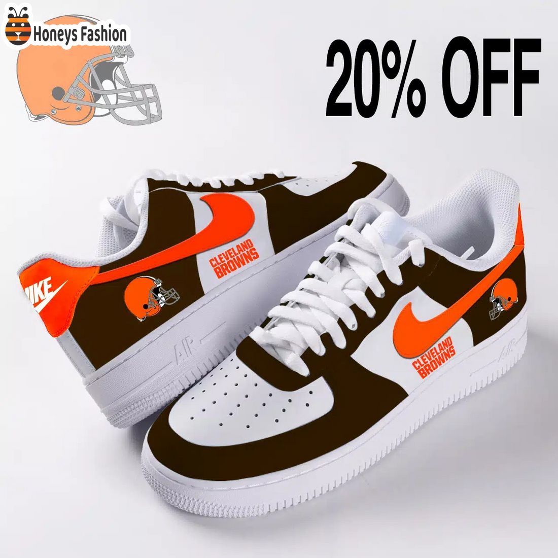 Cleveland Browns NFL Nike Custom Air Force Shoes