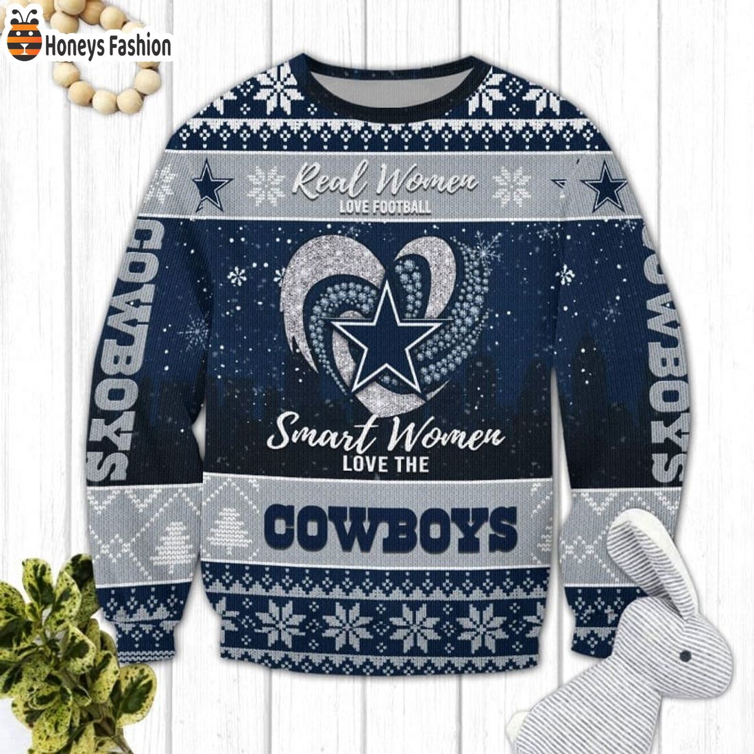 Dallas Cowboys Smart Women Love The Cowboys Ugly Christmas Sweater