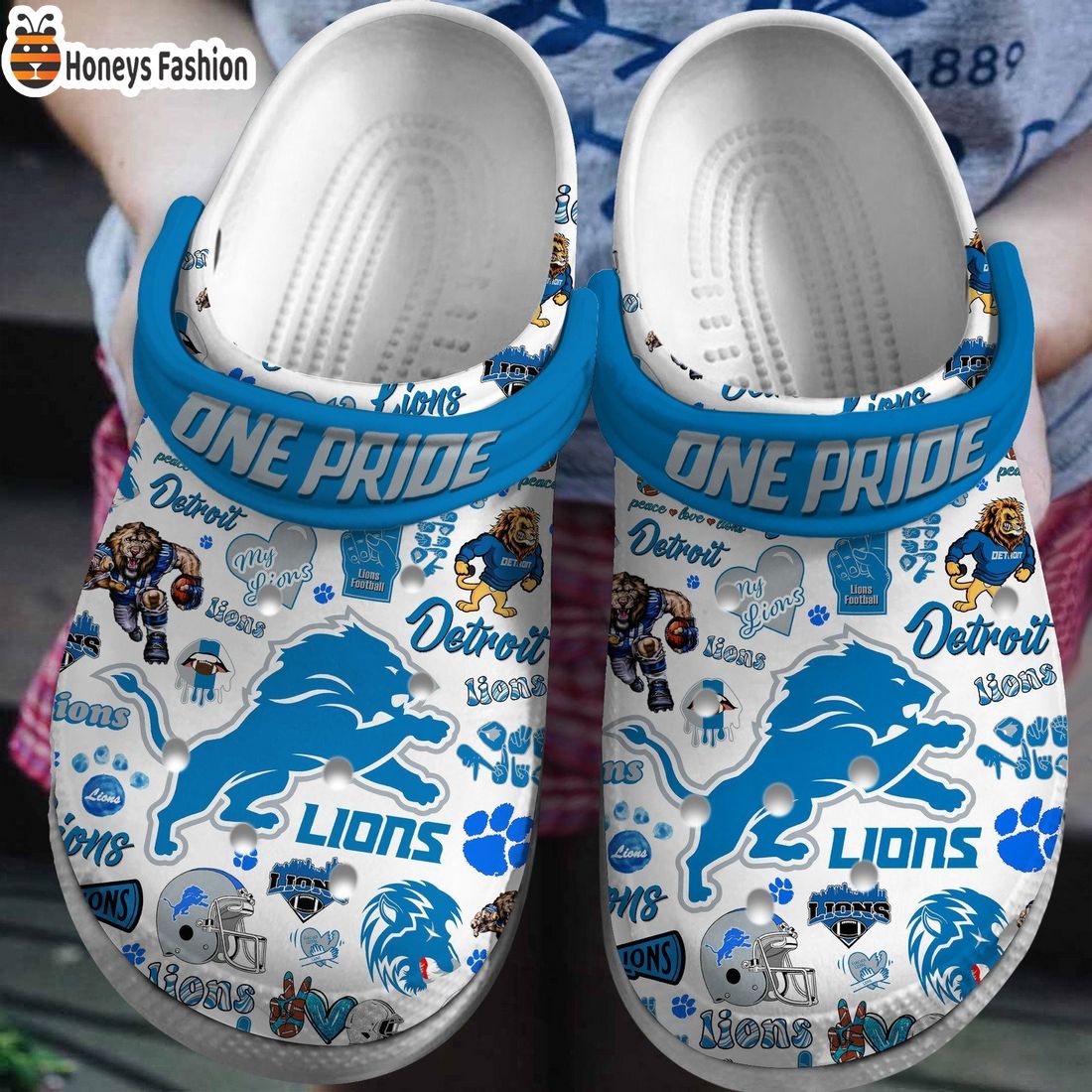Detroit lions one pride crocs clog