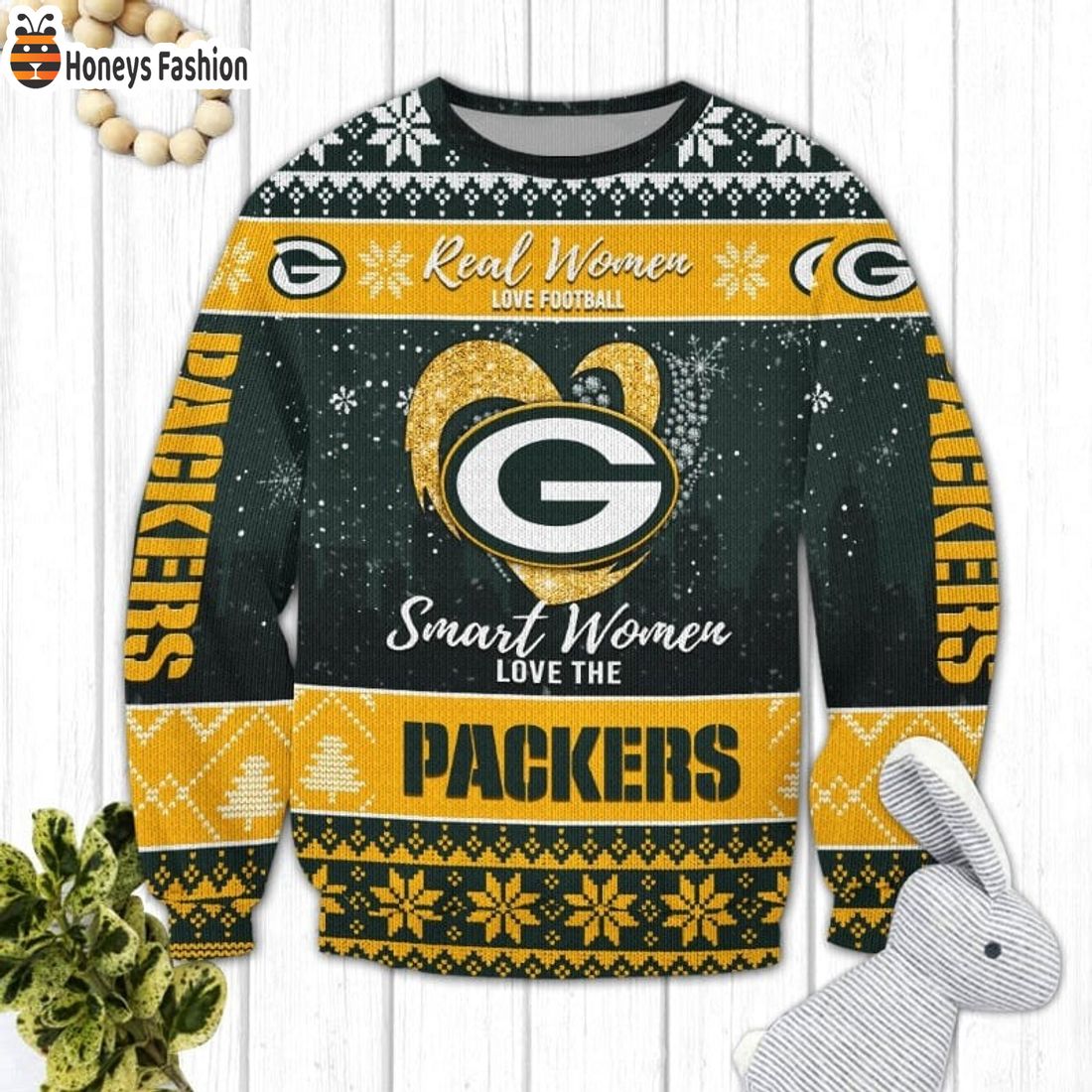Green Bay Packers Smart Women Love The Packers Ugly Christmas Sweater
