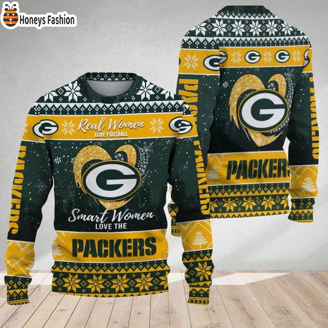 Green Bay Packers Smart Women Love The Packers Ugly Christmas Sweater