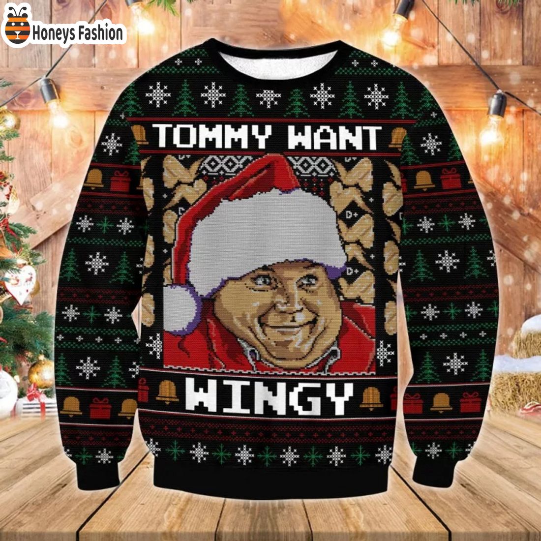 Holy Schnikes Chris Farley Ugly Christmas Sweater