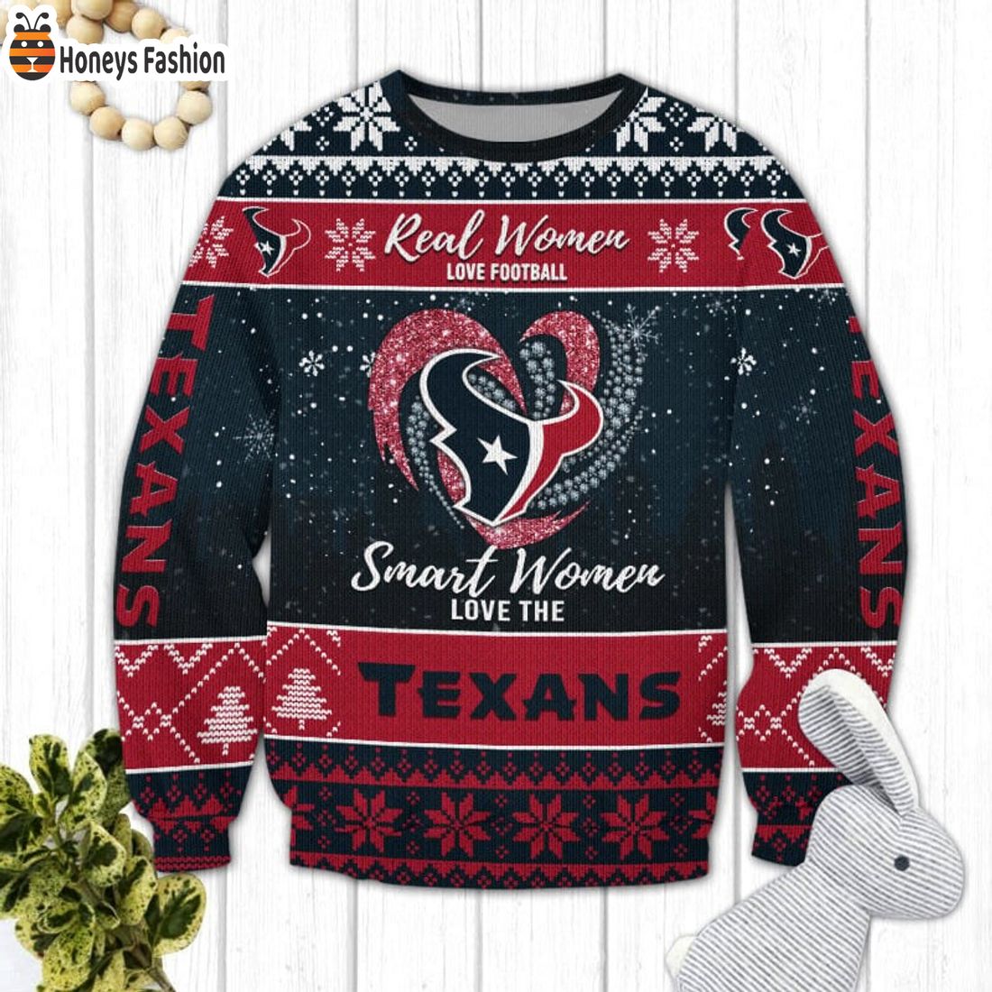 Houston Texans Smart Women Love The Texans Ugly Christmas Sweater