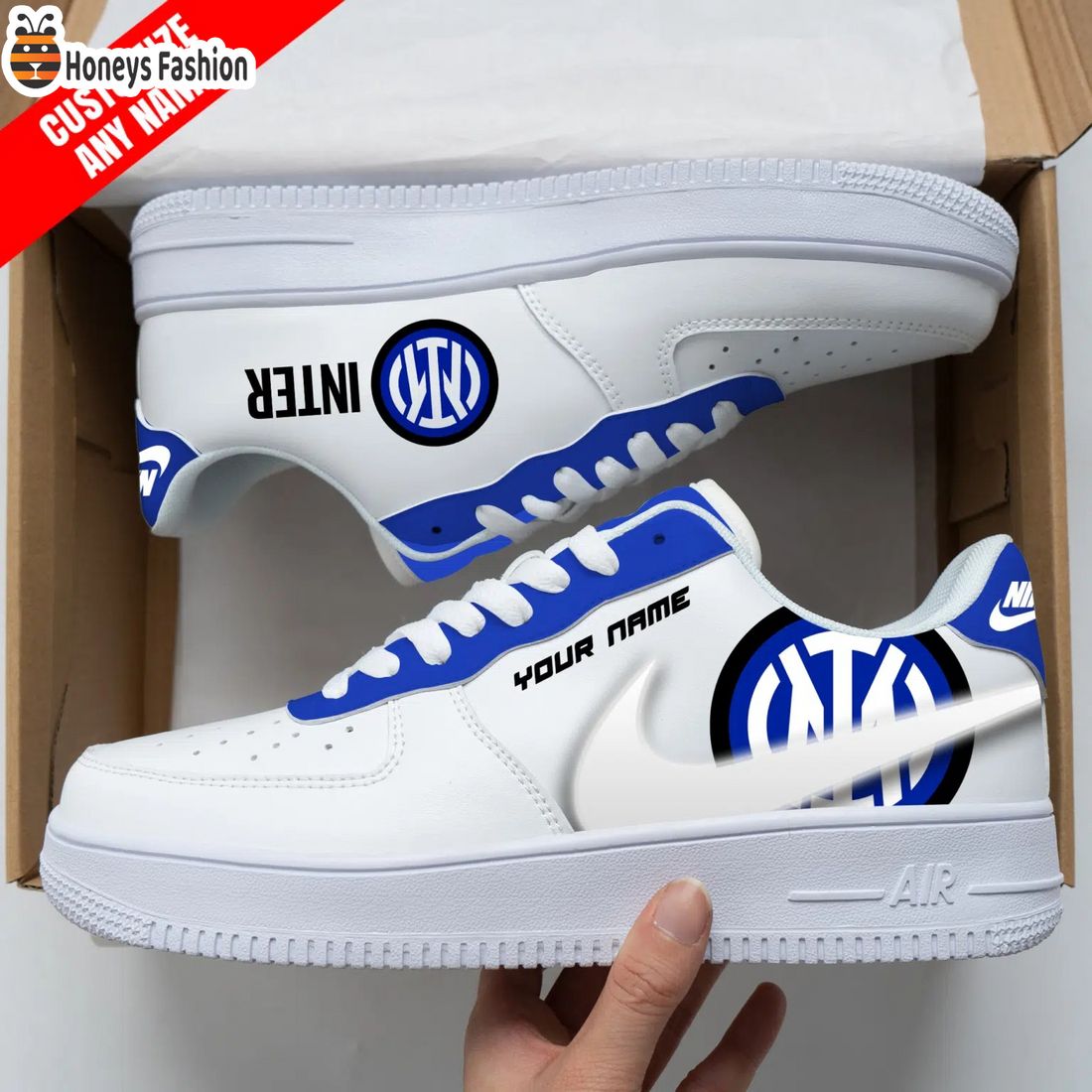 Inter Milan Personalized Nike Air Force Sneakers