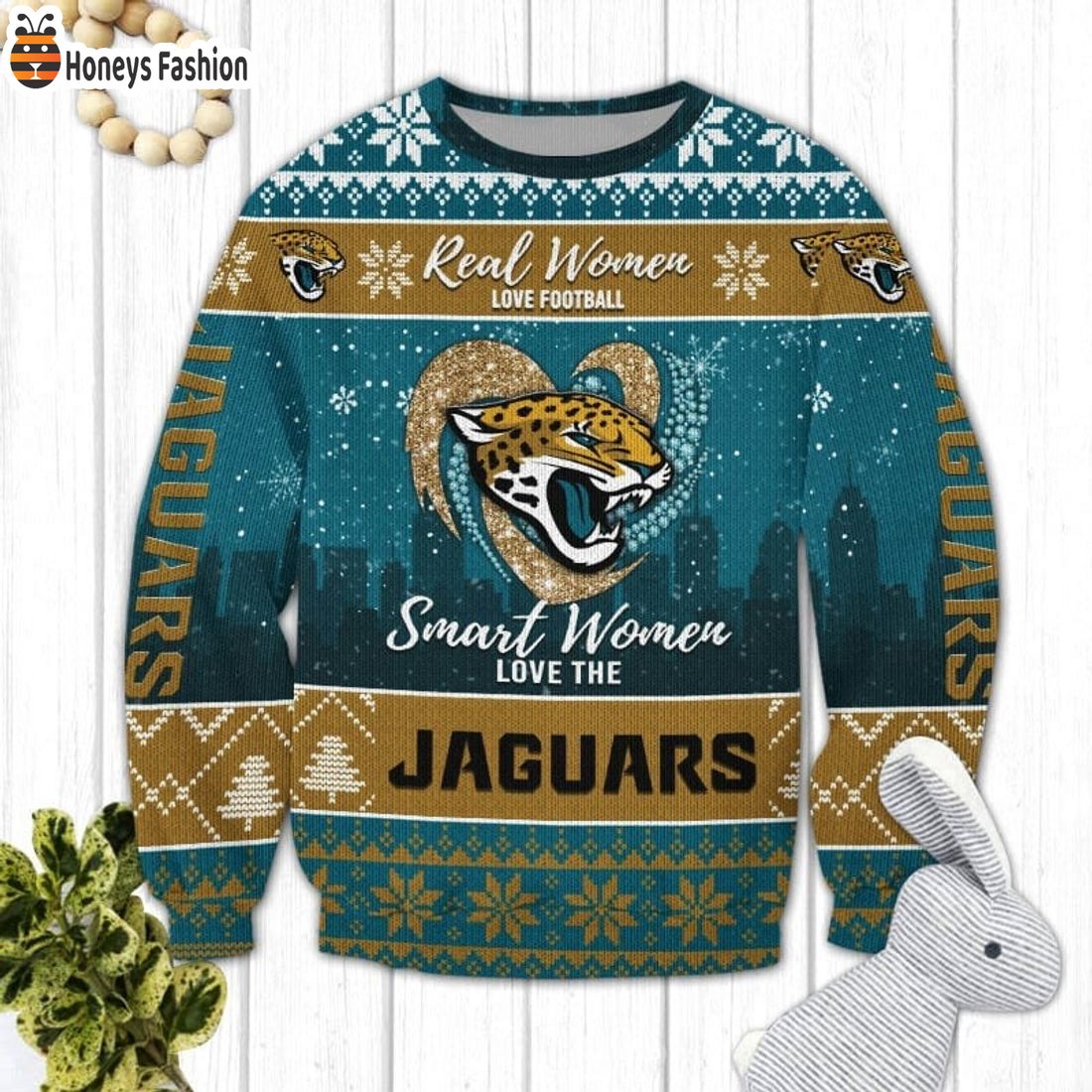 Jacksonville Jaguars Smart Women Love The Jaguars Ugly Christmas Sweater