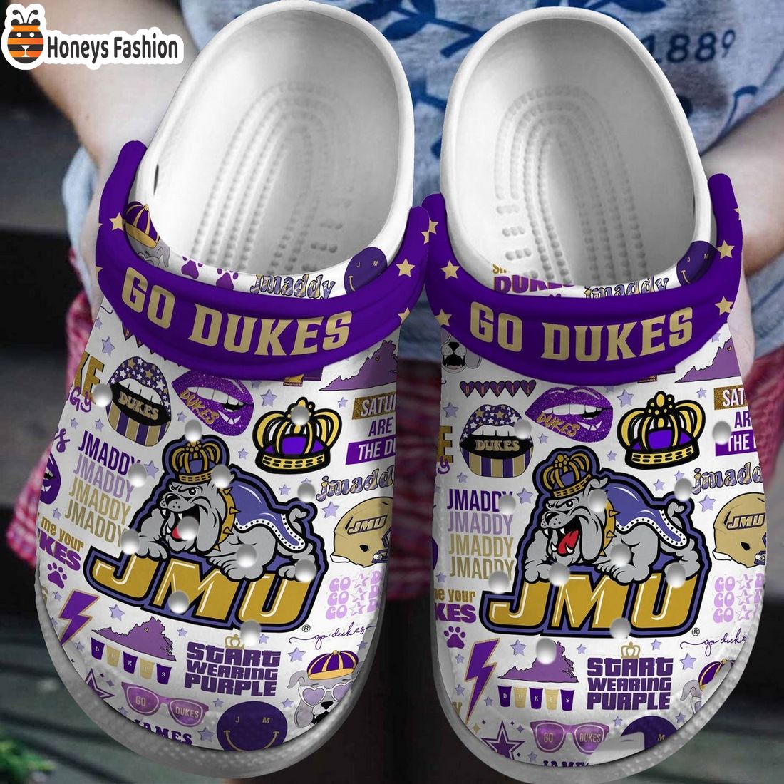 James Madison Dukes Go Dukes Crocs Clog Crocband