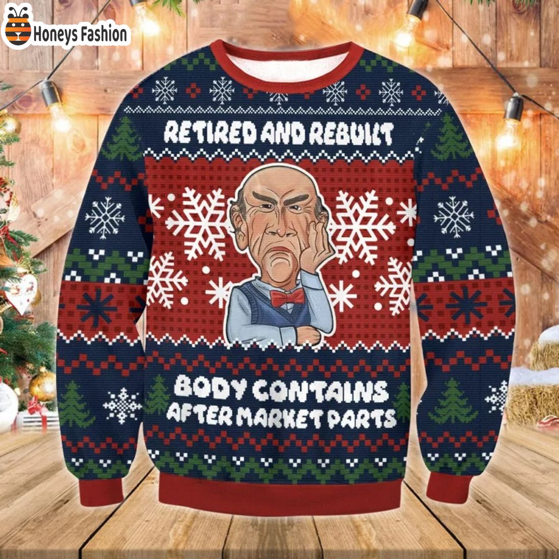 HOT HOT HOT Jeff Dunham Retired And Rebuilt Ugly Christmas Sweater