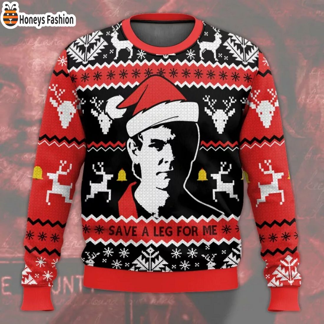 HOT HOT HOT Jeffrey Dahmer Save A Leg For Me Ugly Christmas Sweater