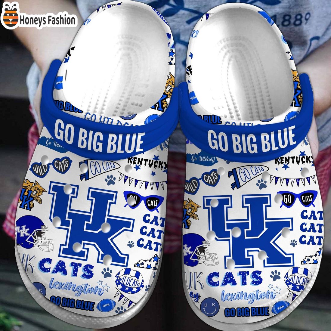 Kentucky wildcats go big blue crocs clog