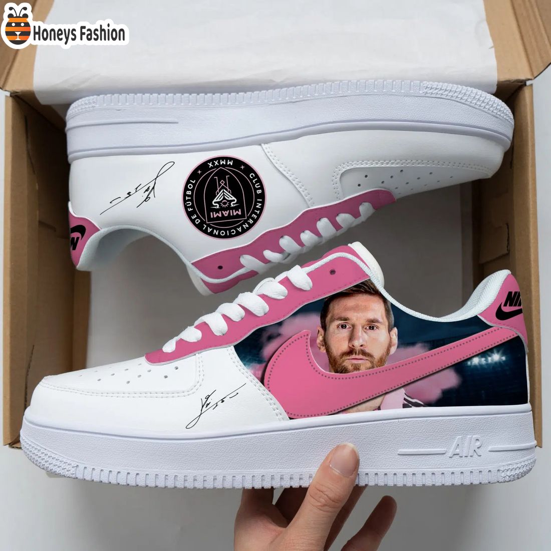 Lionel Messi Inter Miami Personalized Nike Air Force Sneakers