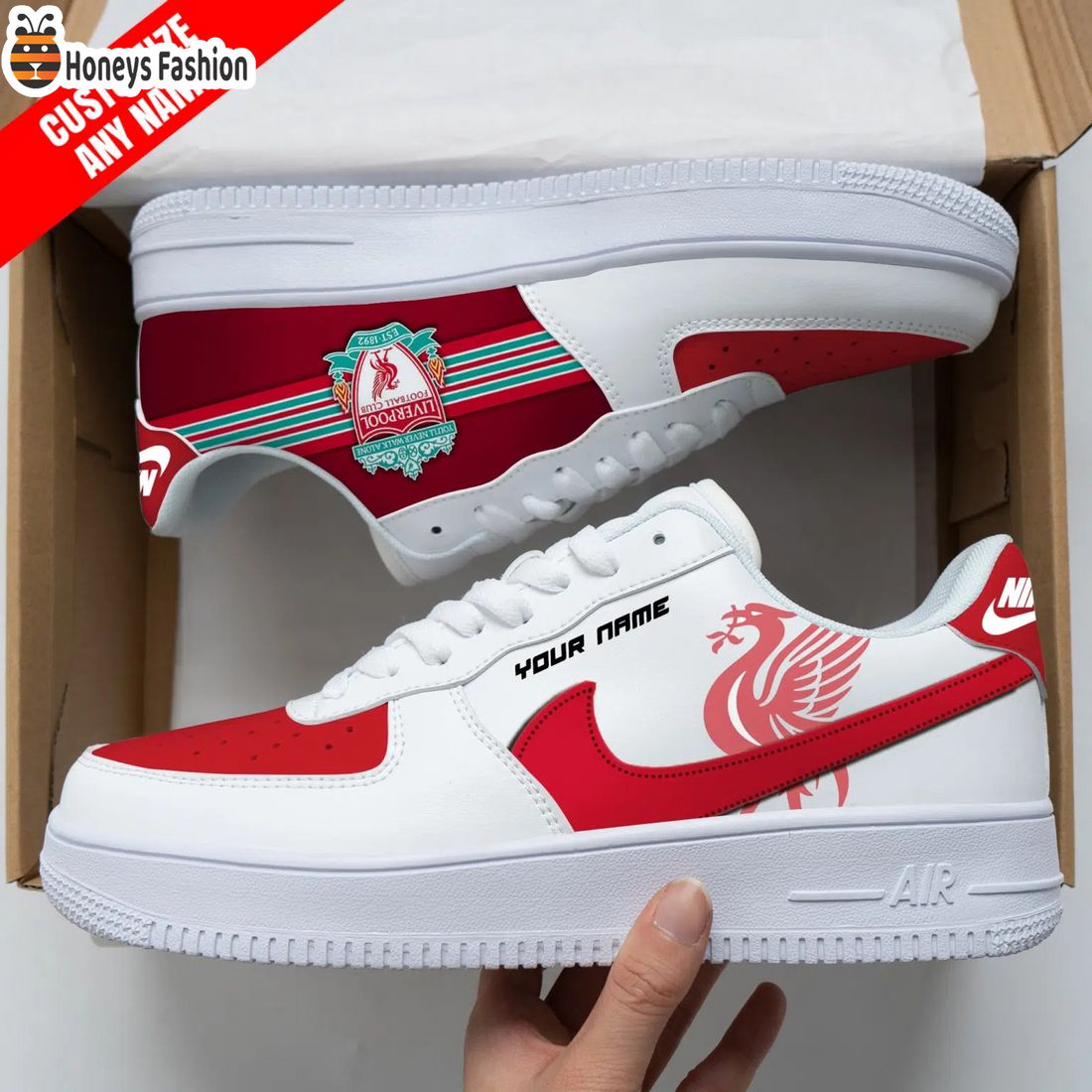 Liverpool Personalized Nike Air Force Sneakers