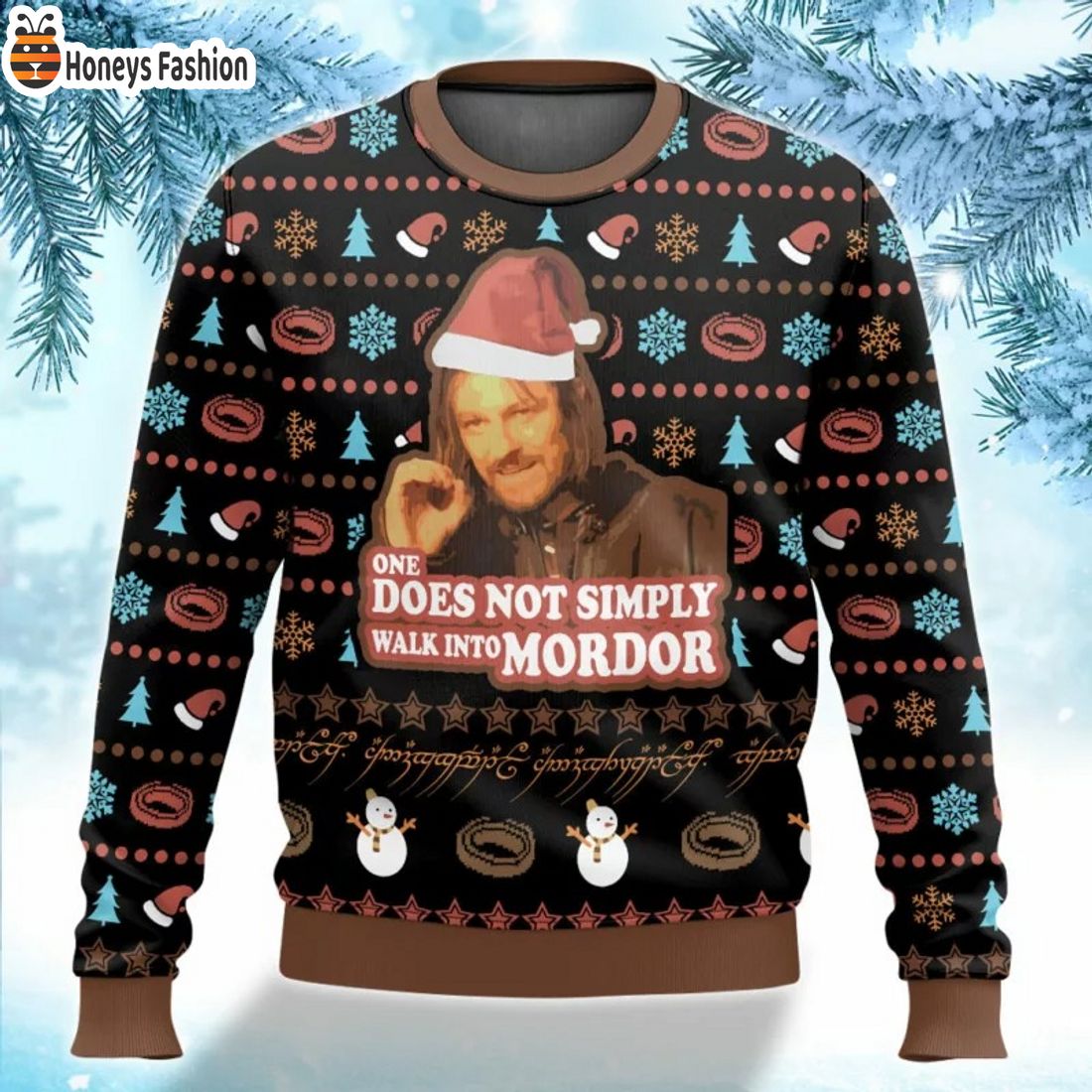 LOTR One Does Not Simply Walk Into Mordor Ugly Christmas Sweater