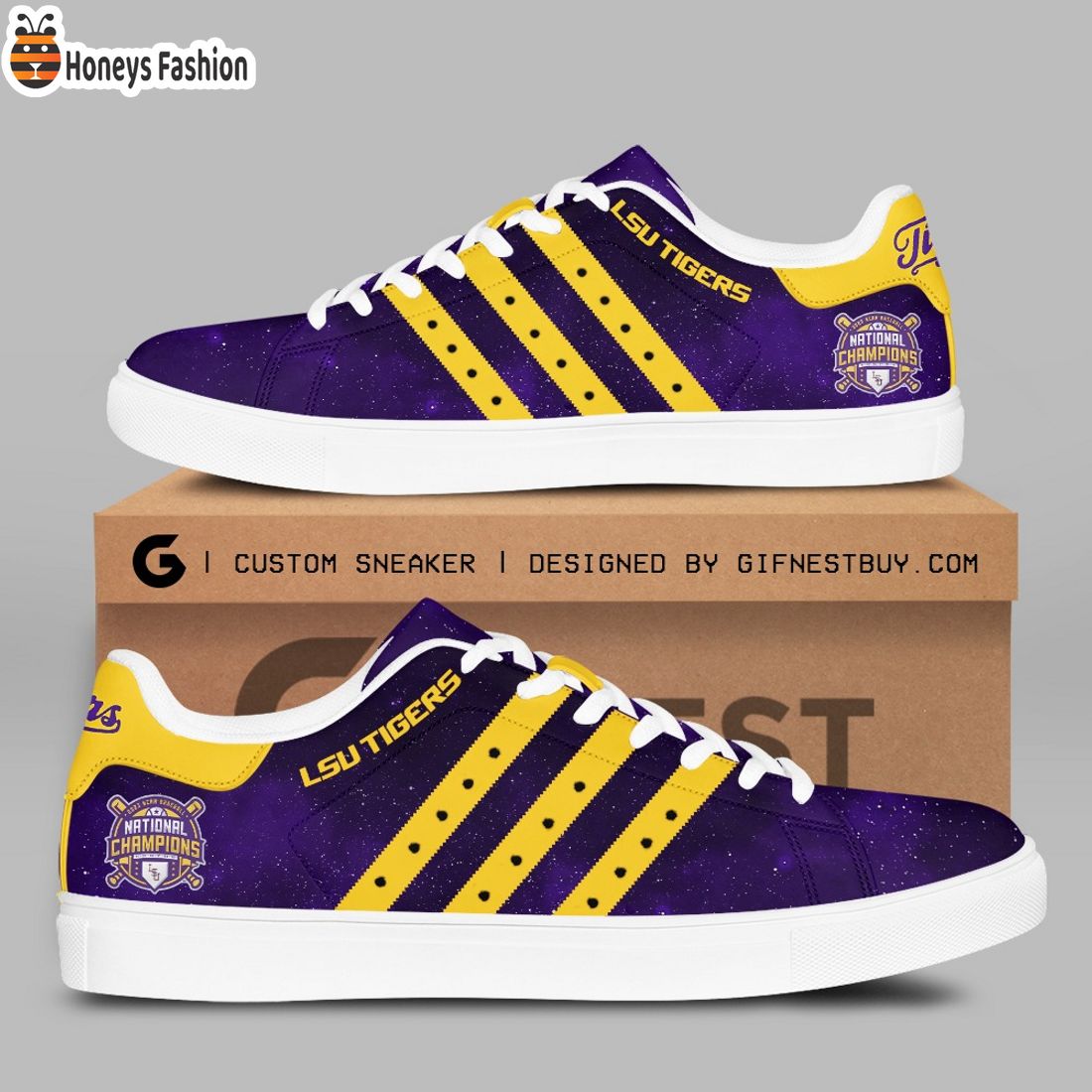 LSU Tigers NCAA Stan Smith Low Top Shoes