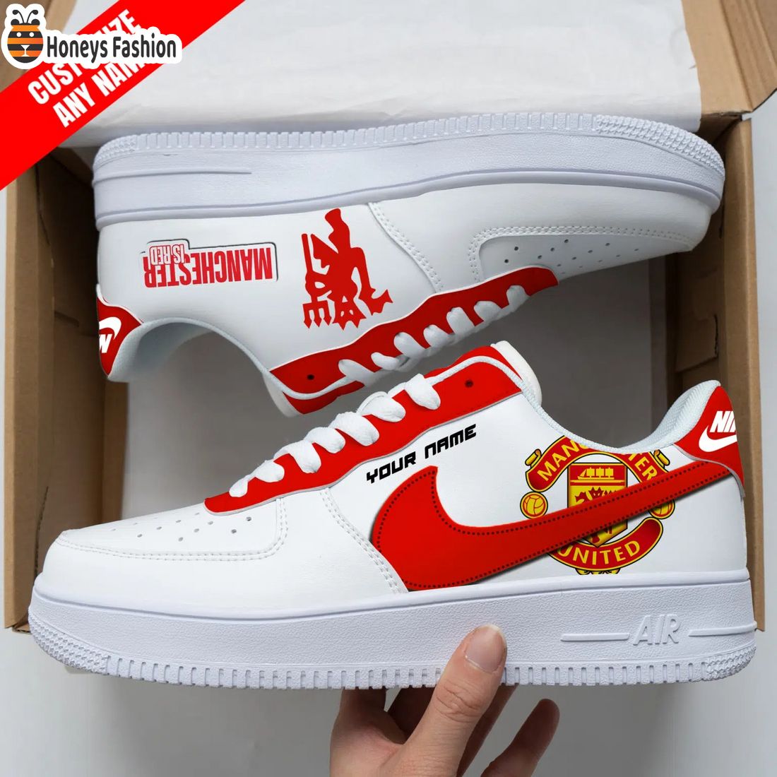 Manchester United Personalized Nike Air Force Sneakers
