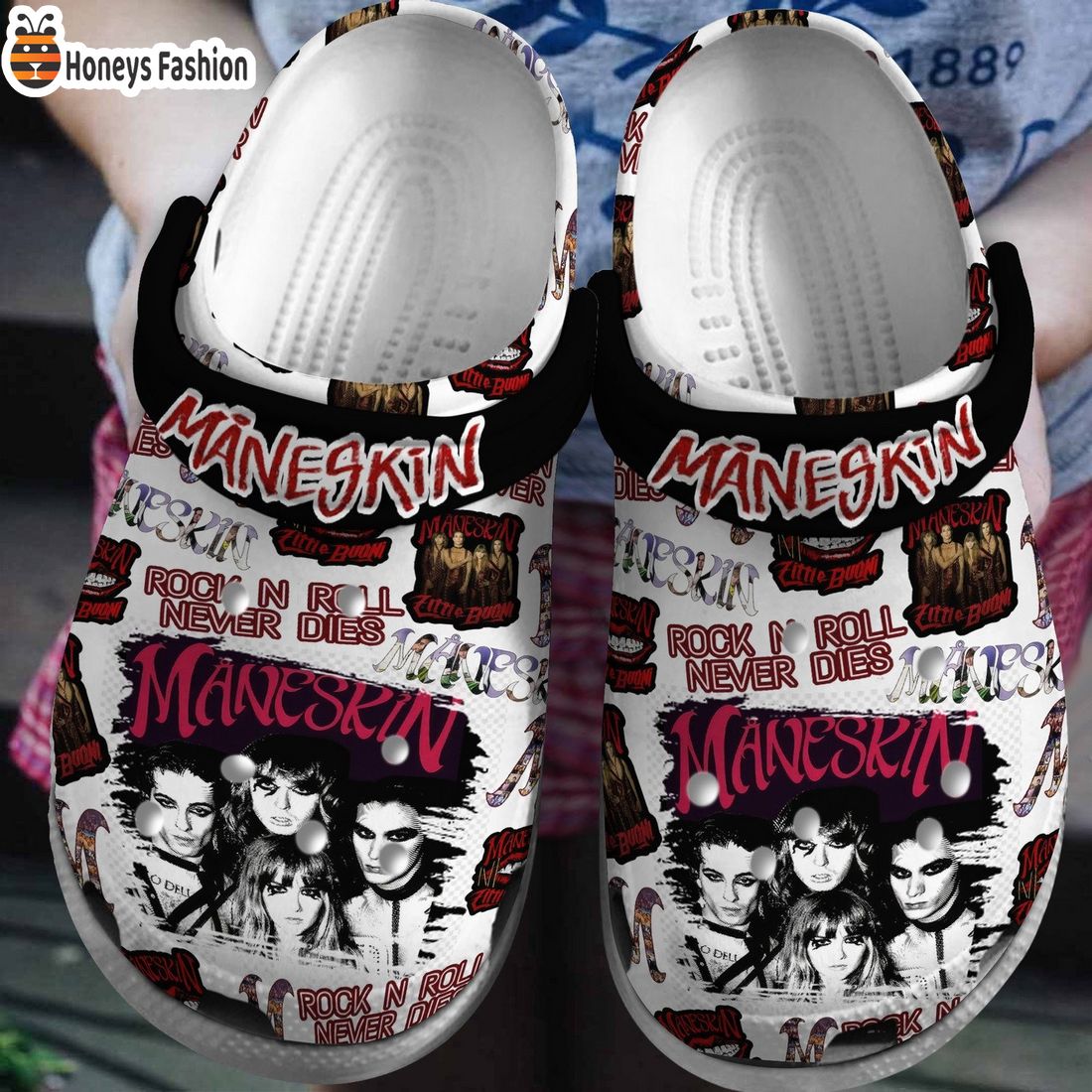 Maneskin rock n roll never dies crocs clog