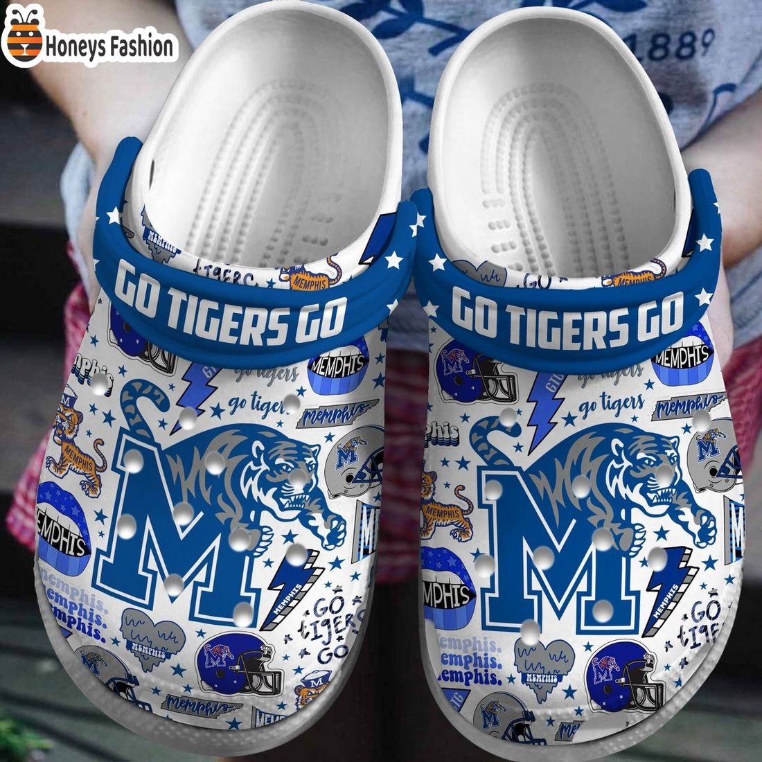 Memphis Tigers Go Tiger Go Crocs Clog Crocband