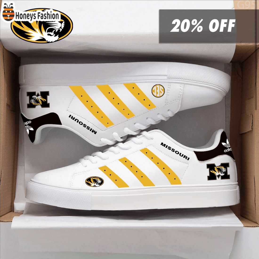NCAA Mississippi State Bulldogs Low Top Adidas Stan Smith Shoes