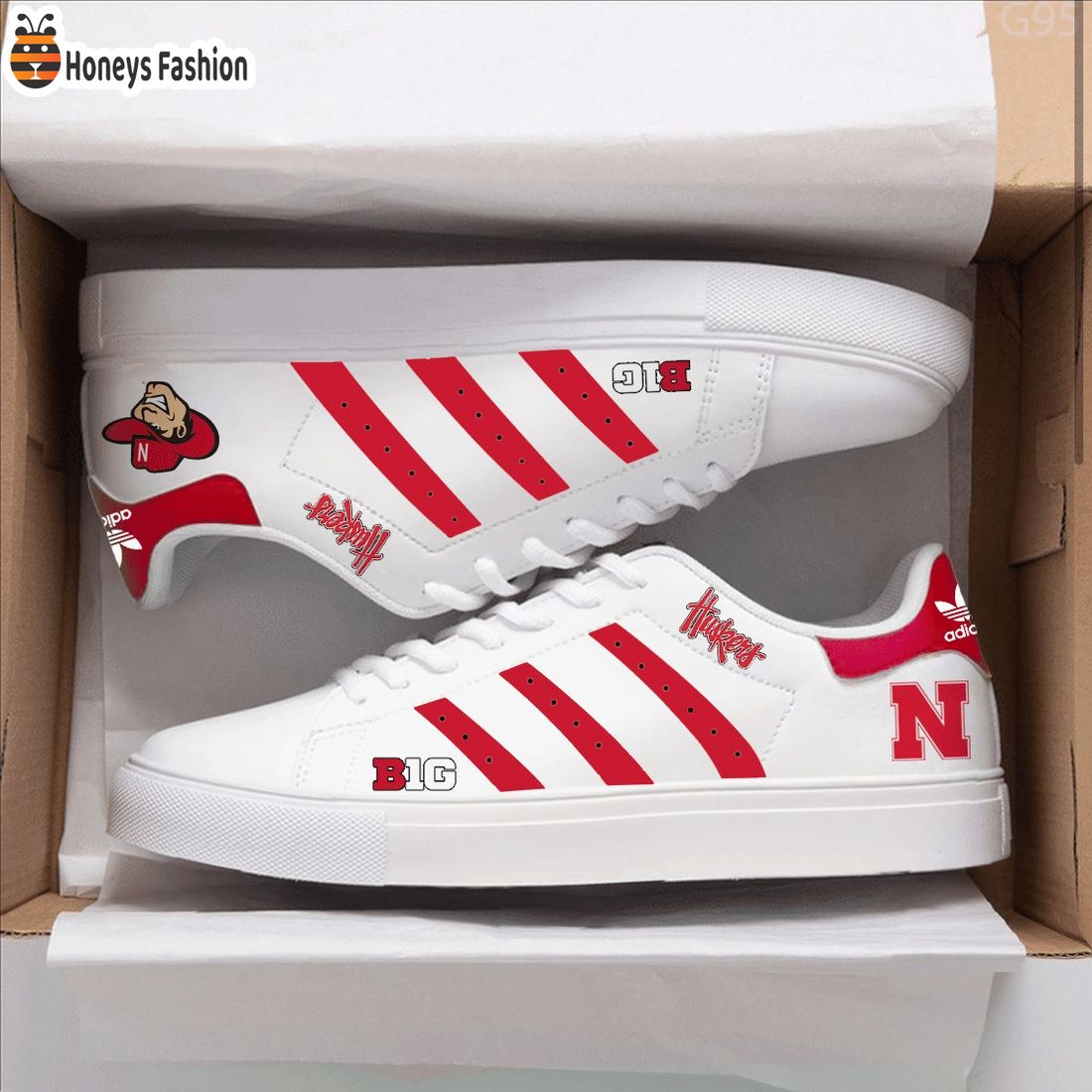 NCAA NC State Wolfpack Low Top Adidas Stan Smith Shoes