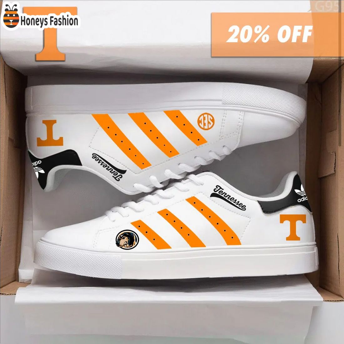 NCAA Syracuse Orange Low Top Adidas Stan Smith Shoes