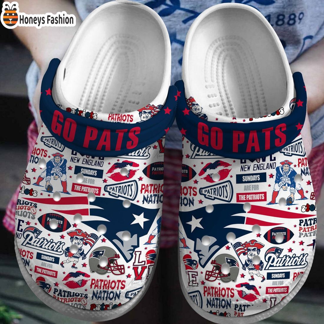 New England Patriots Go Pats Crocs Clog
