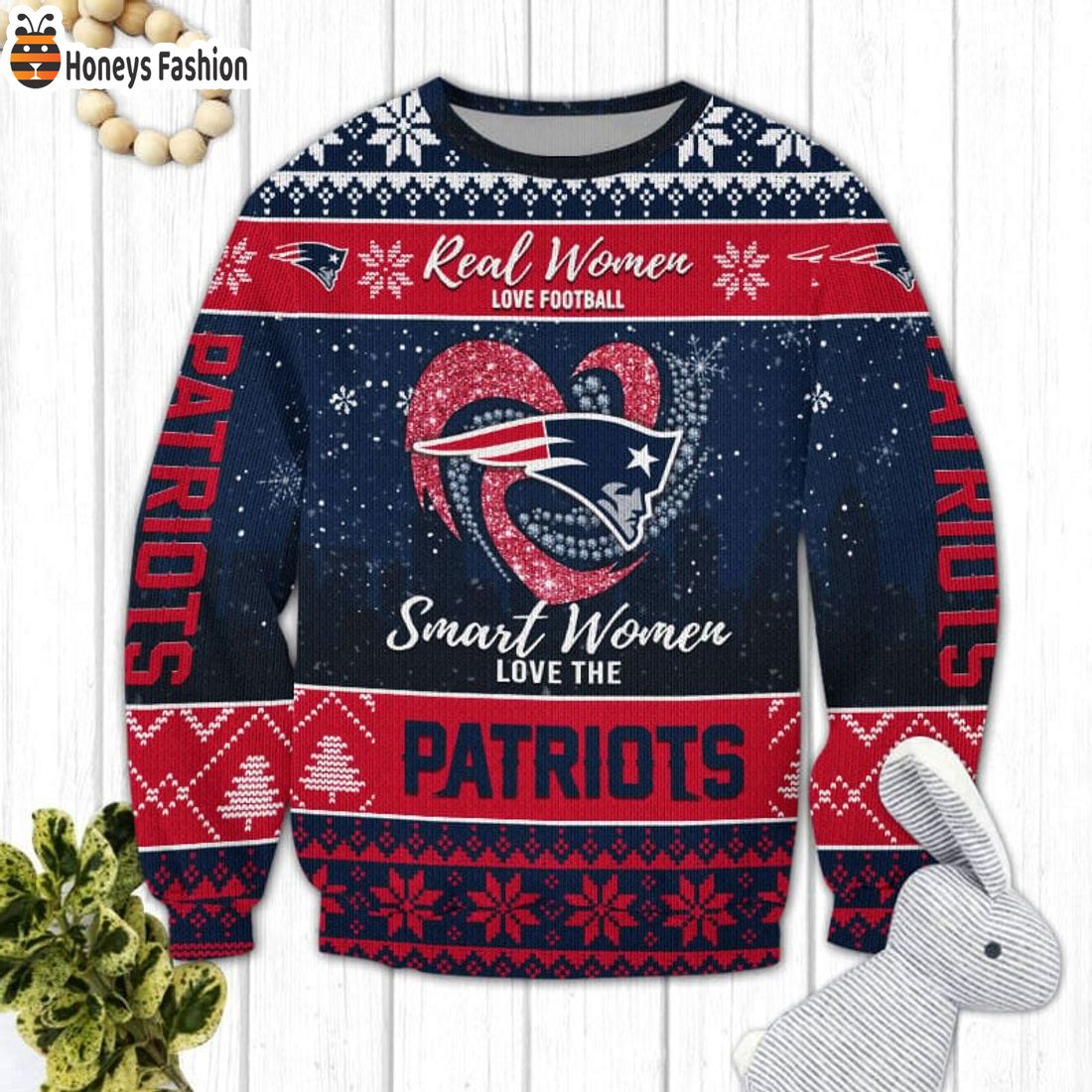 New England Patriots Smart Women Love The Patriots Ugly Christmas Sweater