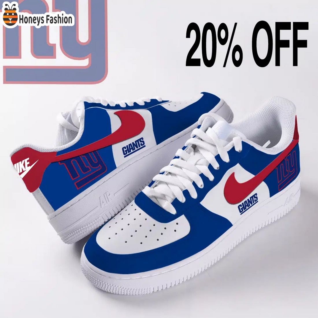 New York Giants NFL Nike Custom Air Force Shoes