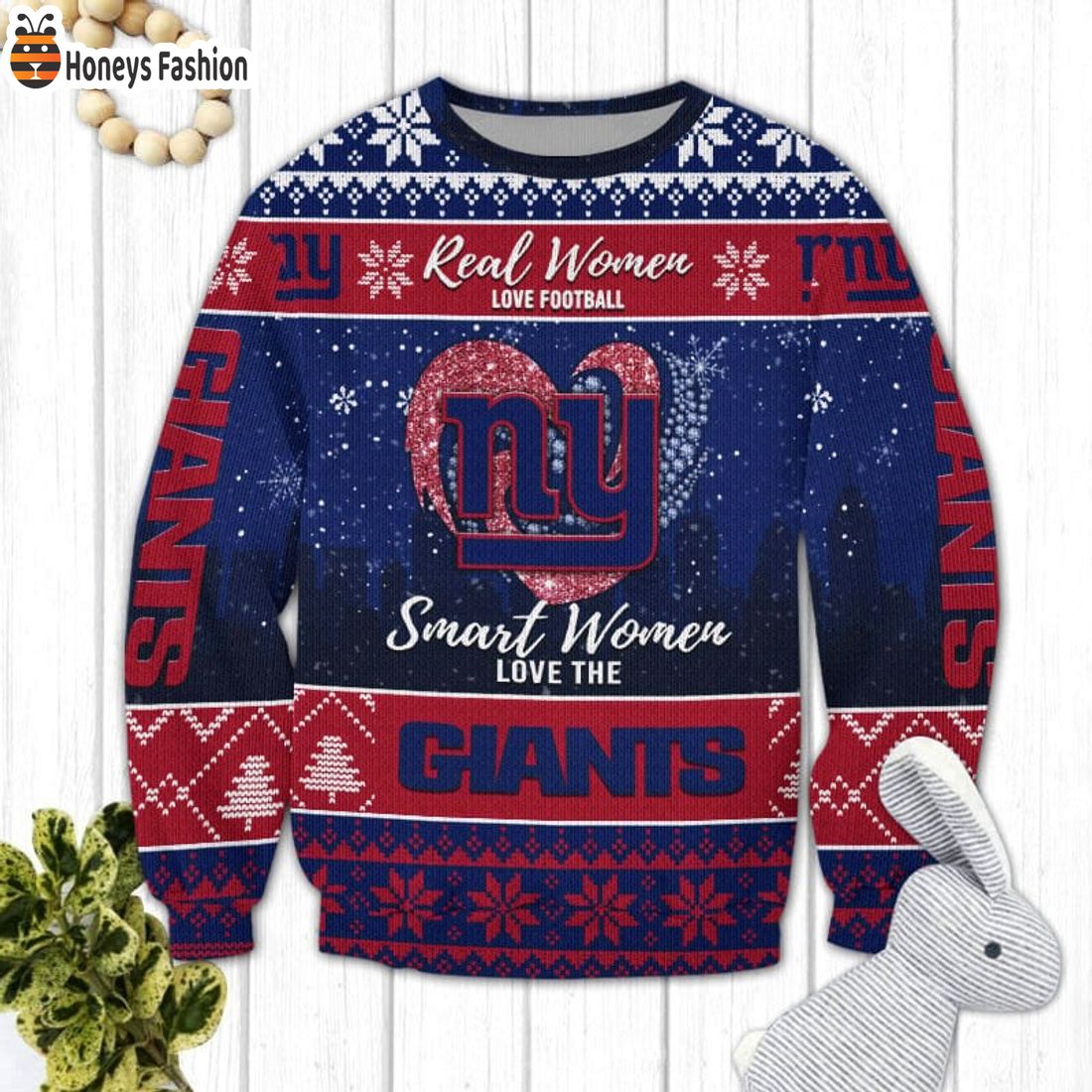 New York Giants Smart Women Love The Giants Ugly Christmas Sweater