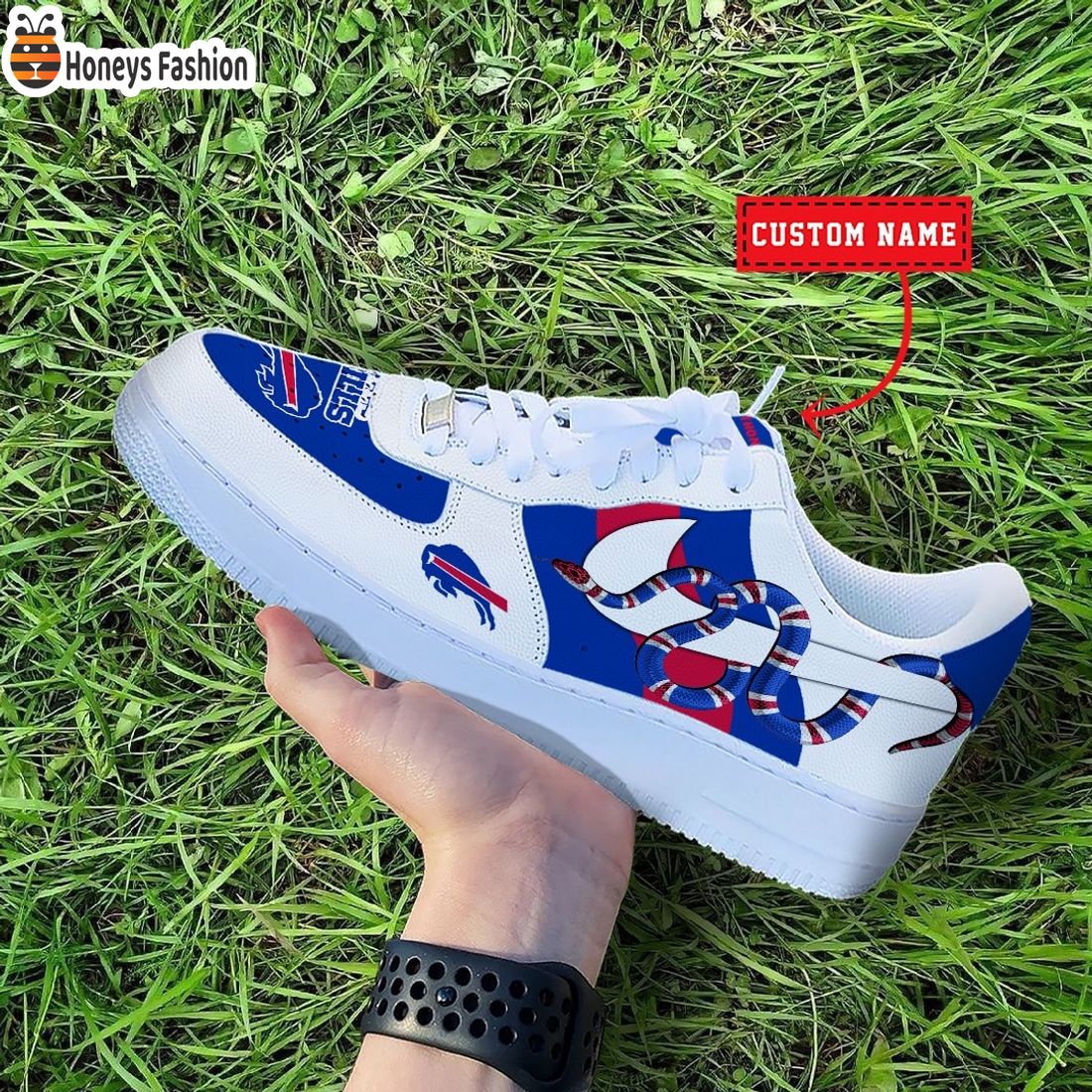 NFL Buffalo Bills Nike x Gucci Custom Nike Air Force Sneakers