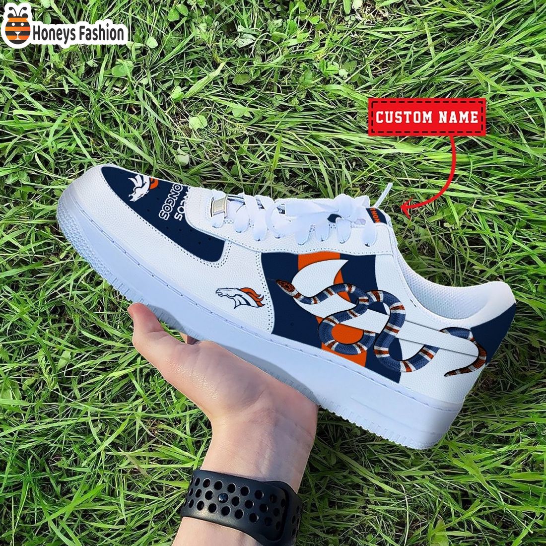 NFL Denver Broncos Nike x Gucci Custom Nike Air Force Sneakers