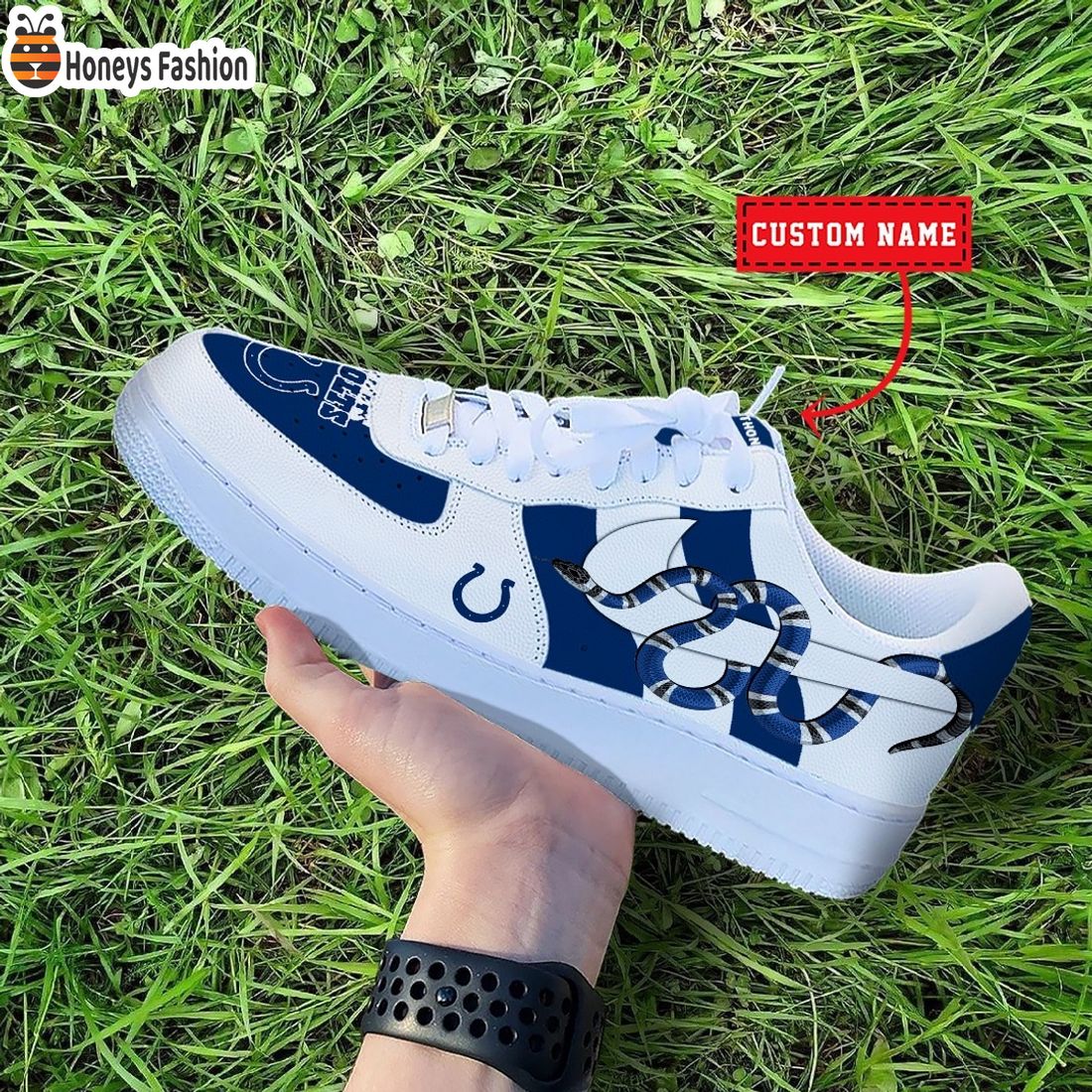NFL Indianapolis Colts Nike x Gucci Custom Nike Air Force Sneakers
