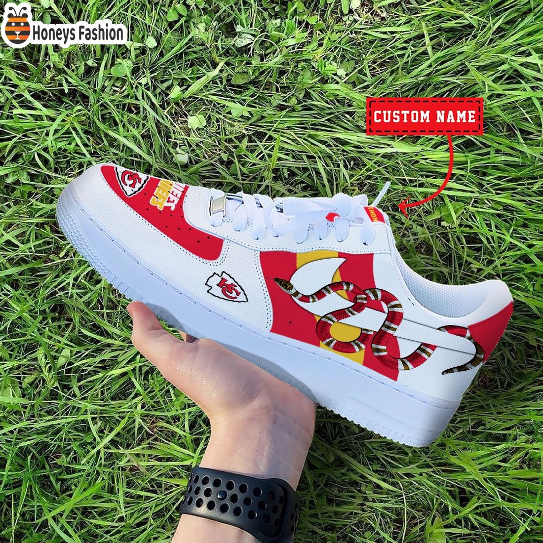 NFL Kansas City Chiefs Nike x Gucci Custom Nike Air Force Sneakers