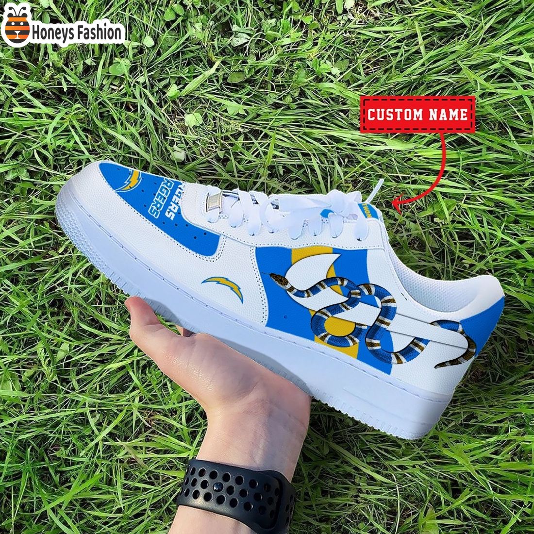 NFL Los Angeles Chargers Nike x Gucci Custom Nike Air Force Sneakers