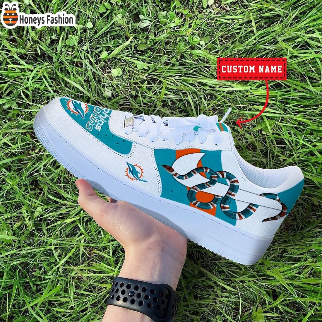 NFL Miami Dolphins Nike x Gucci Custom Nike Air Force Sneakers