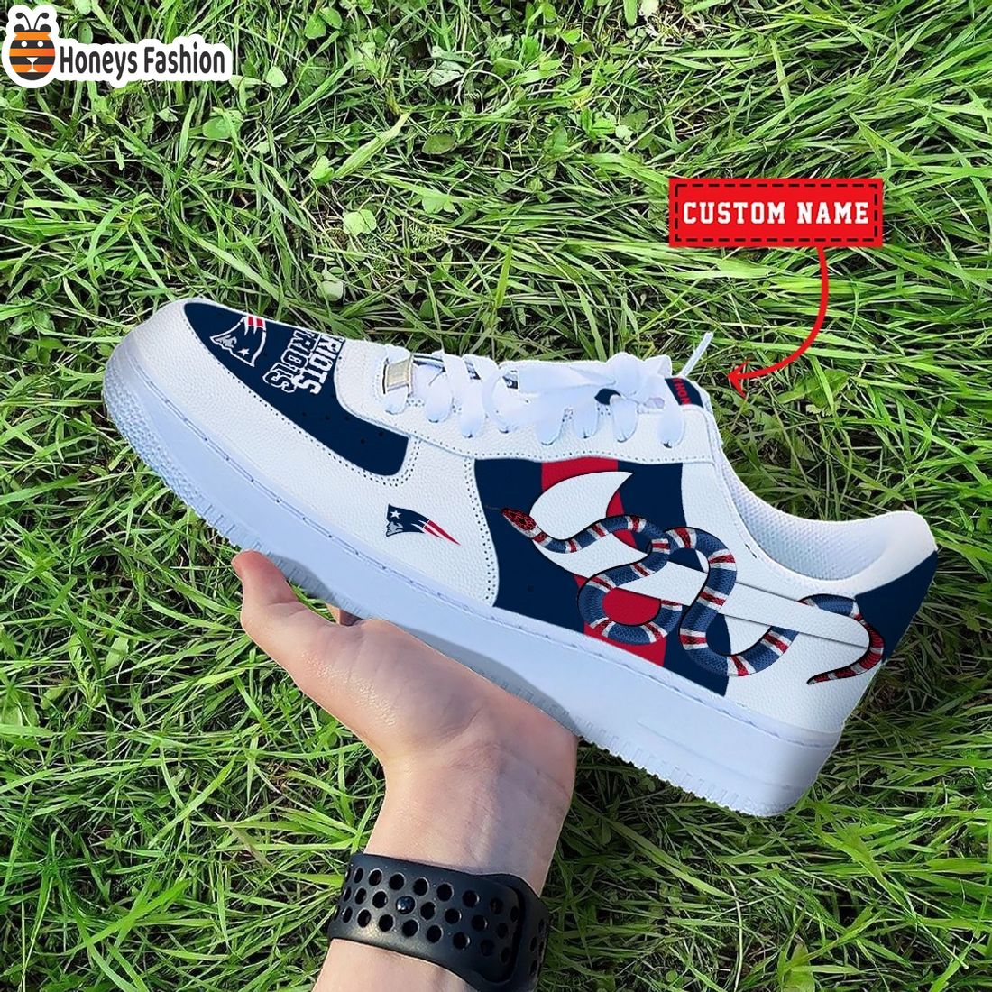 NFL New England Patriots Nike x Gucci Custom Nike Air Force Sneakers