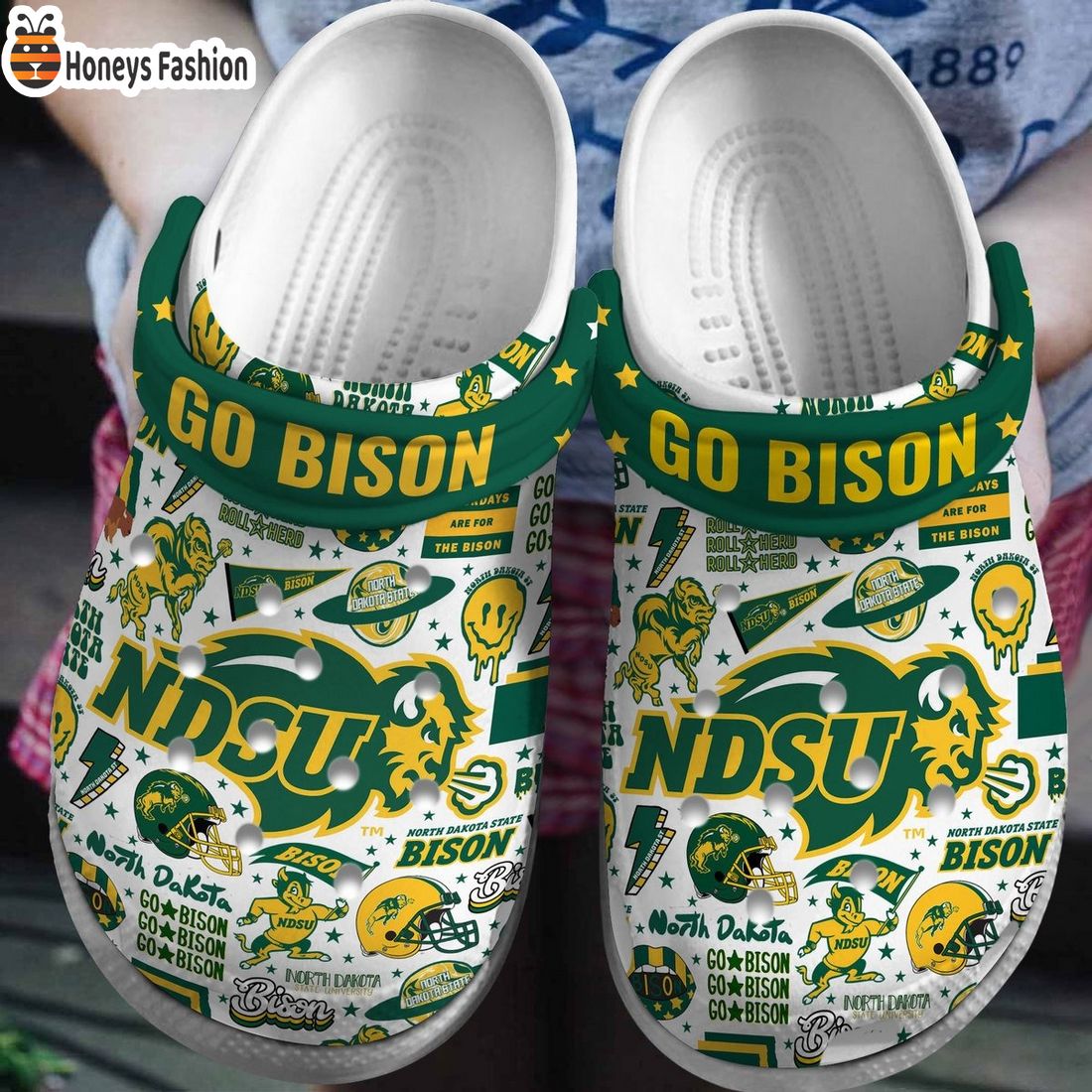 North Dakota State Bison Go Bison Crocs Clog