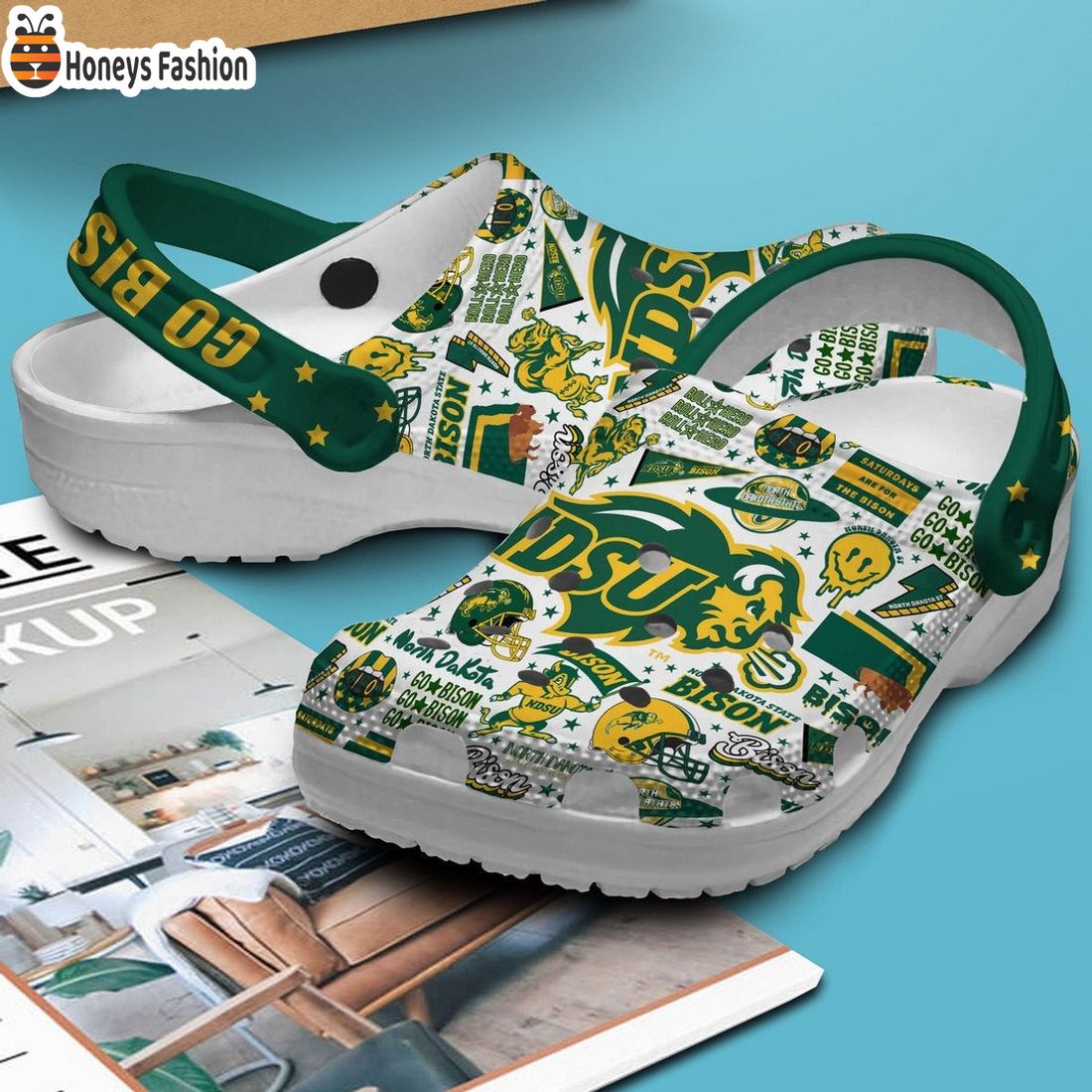 North Dakota State Bison Go Bison Crocs Clog