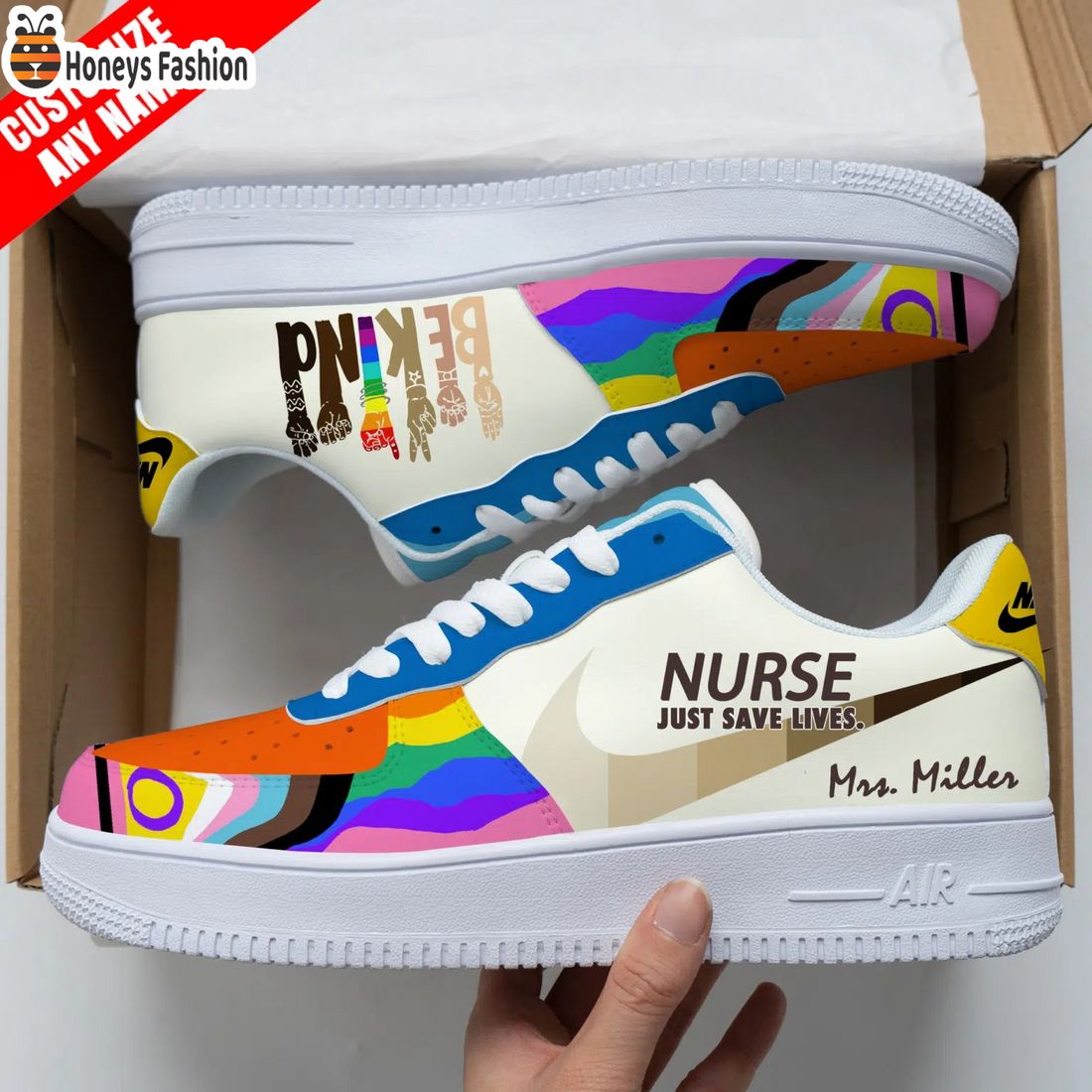 Nurse Just Save Lives Personalized Nike Air Force Sneakers
