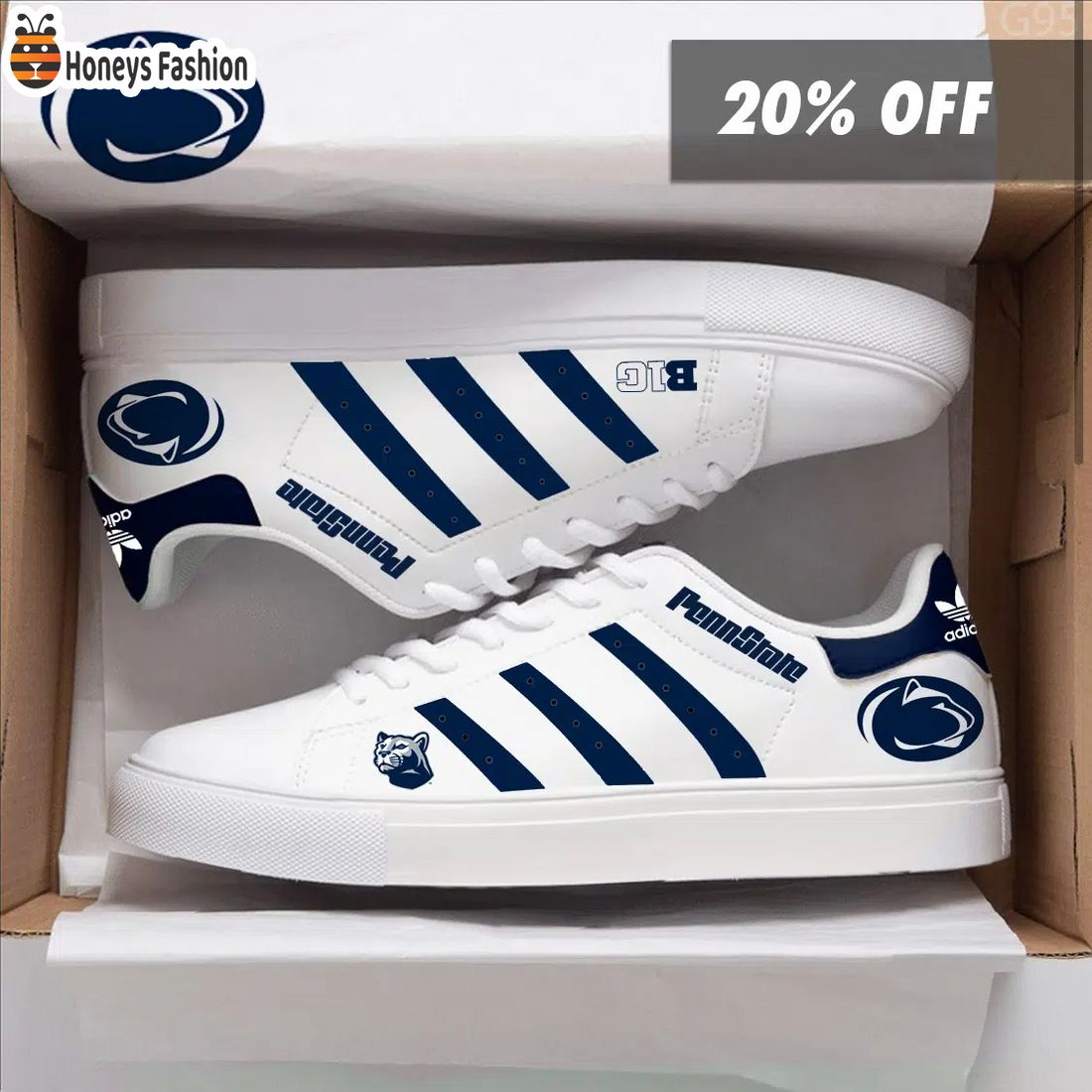 Penn State Nittany Lions NCAA Adidas Stan Smith Shoes