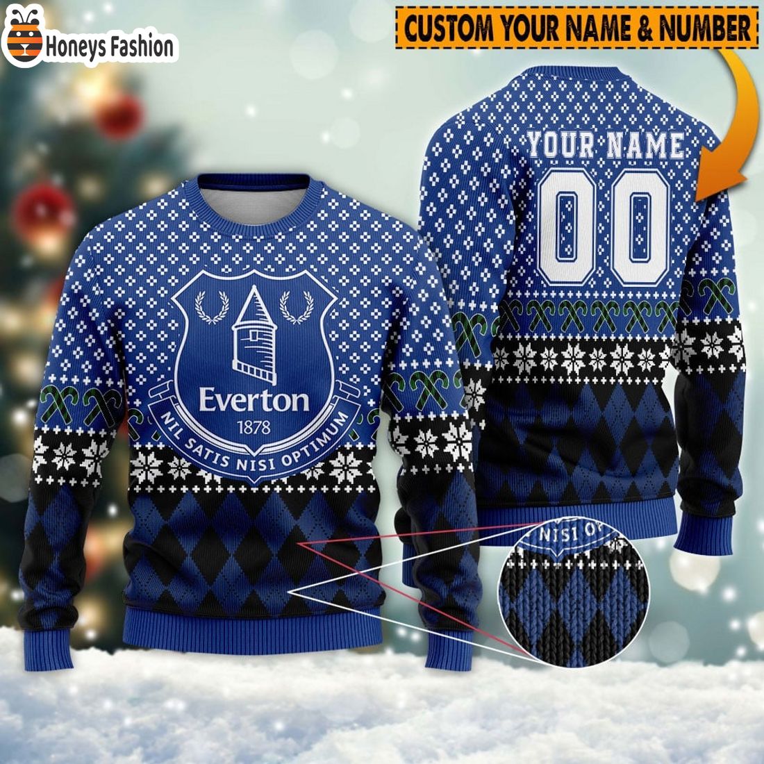 Personalized Everton 3D Ugly Christmas Sweater
