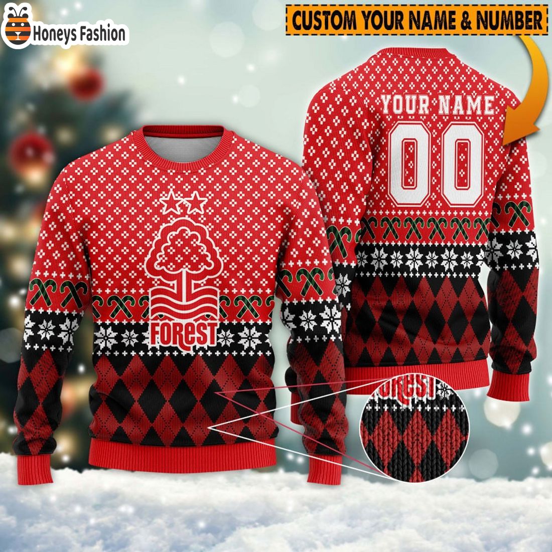 Personalized Nottingham Forest 3D Ugly Christmas Sweater