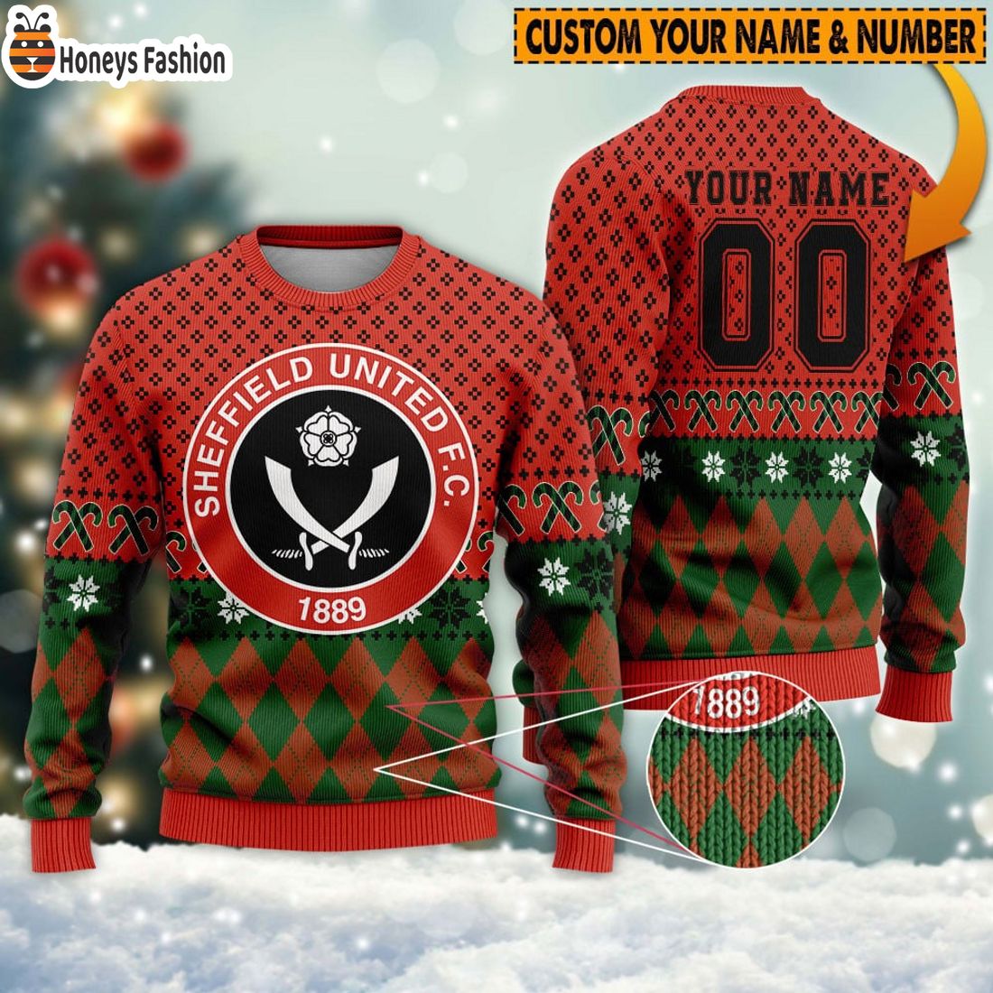 Personalized Sheffield United 3D Ugly Christmas Sweater